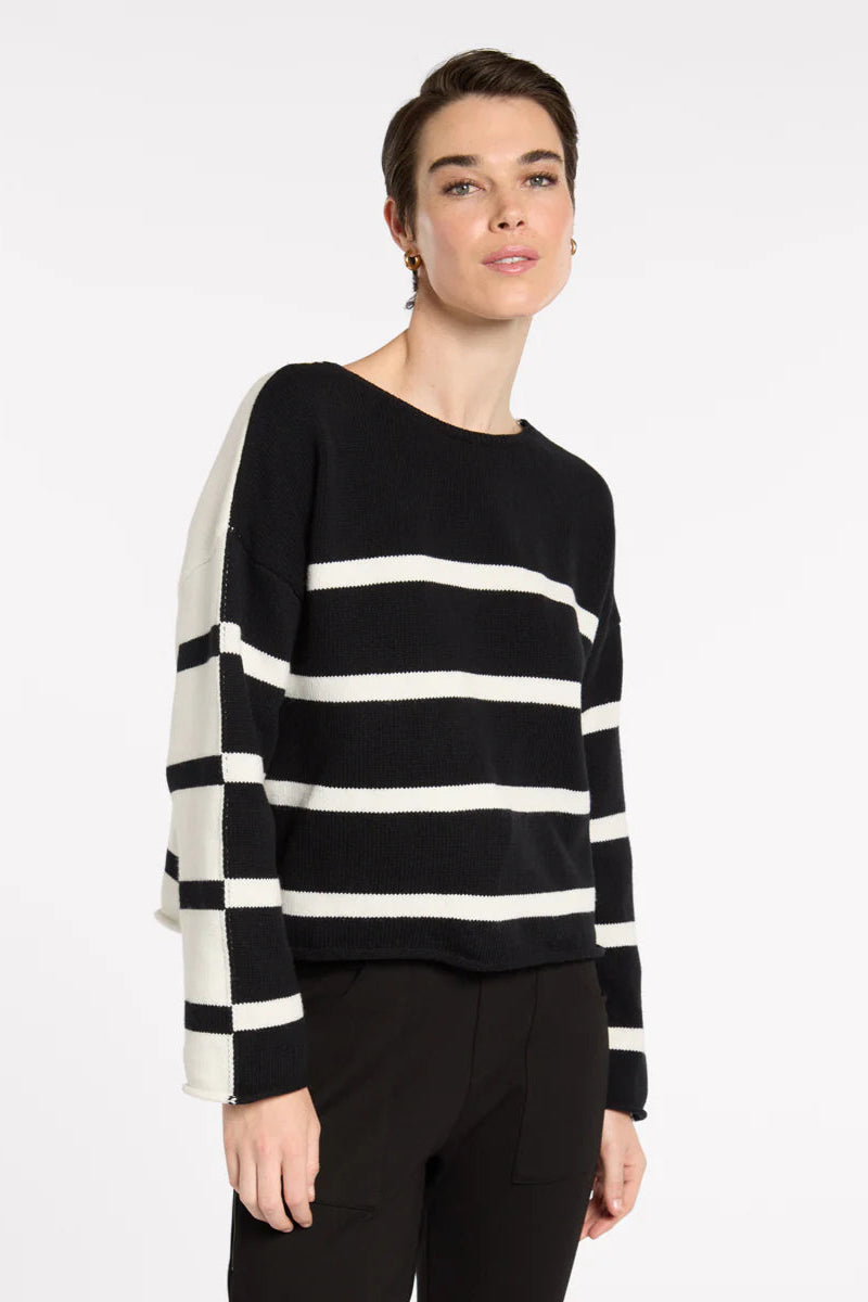 MARCO POLO REVERSIBLE STRIPE KNIT - THE VOGUE STORE