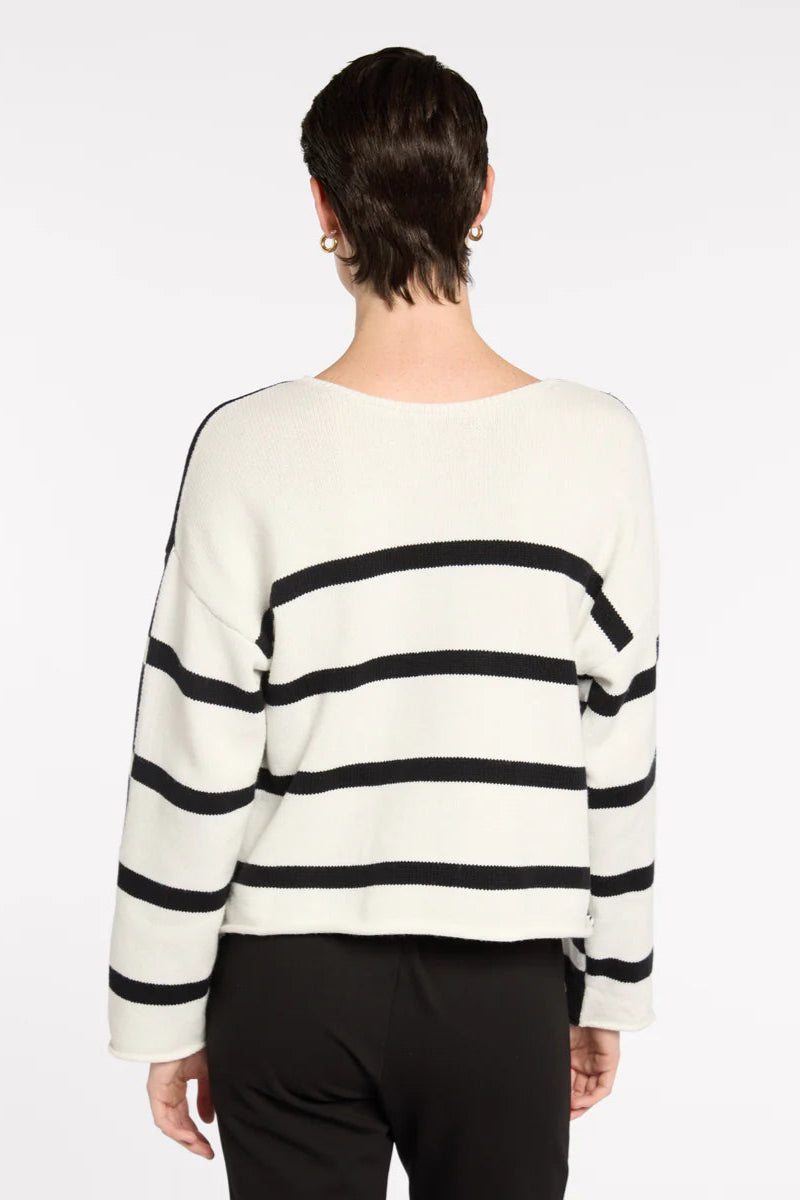 MARCO POLO REVERSIBLE STRIPE KNIT - THE VOGUE STORE