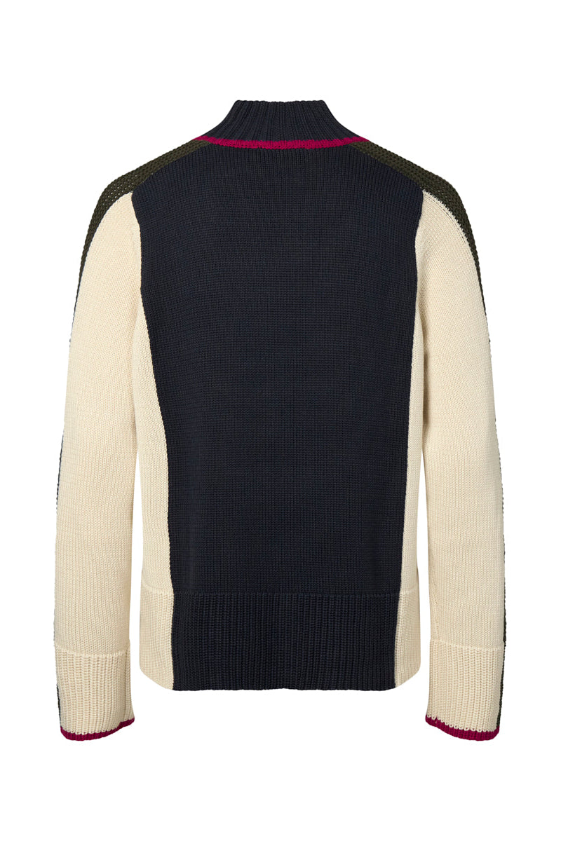 MARCO POLO TEAM COLOURS SWEATER - NAVY MIX - THE VOGUE STORE