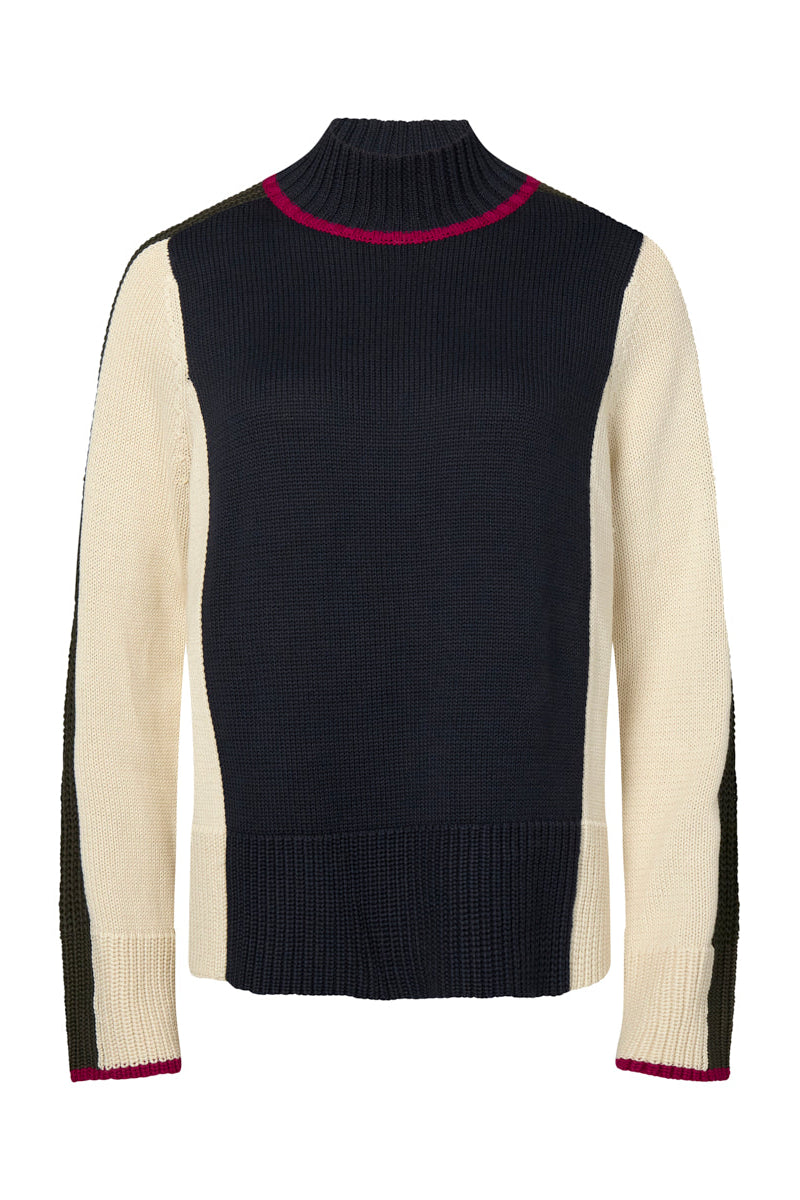 MARCO POLO TEAM COLOURS SWEATER - NAVY MIX - THE VOGUE STORE