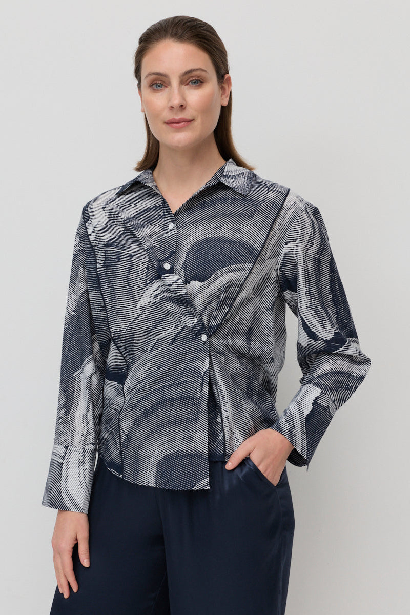 MARCO POLO INSIDE LINES SHIRT - INSIDE LINES - THE VOGUE STORE