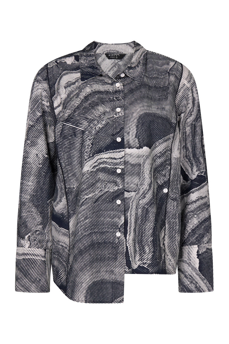 MARCO POLO INSIDE LINES SHIRT - INSIDE LINES - THE VOGUE STORE