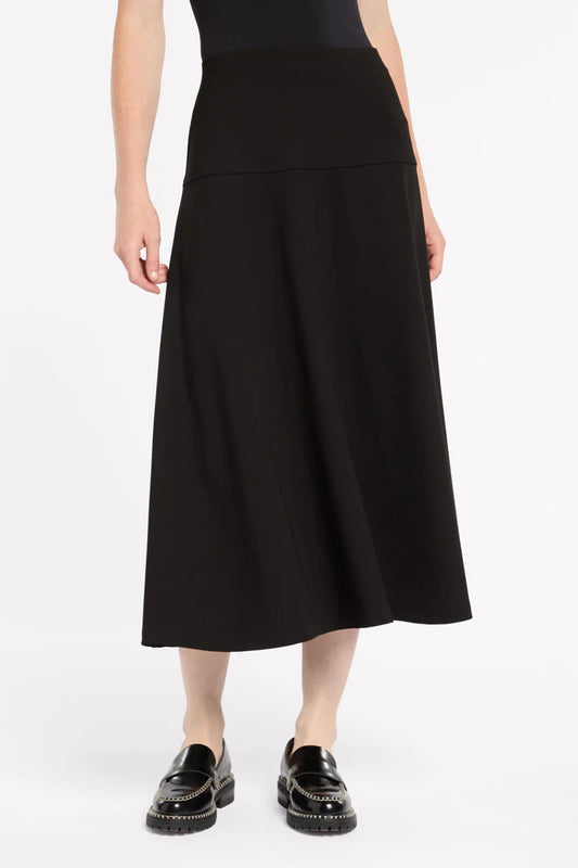MARCO POLO FIT AND FLARE PONTE SKIRT - BLACK - THE VOGUE STORE