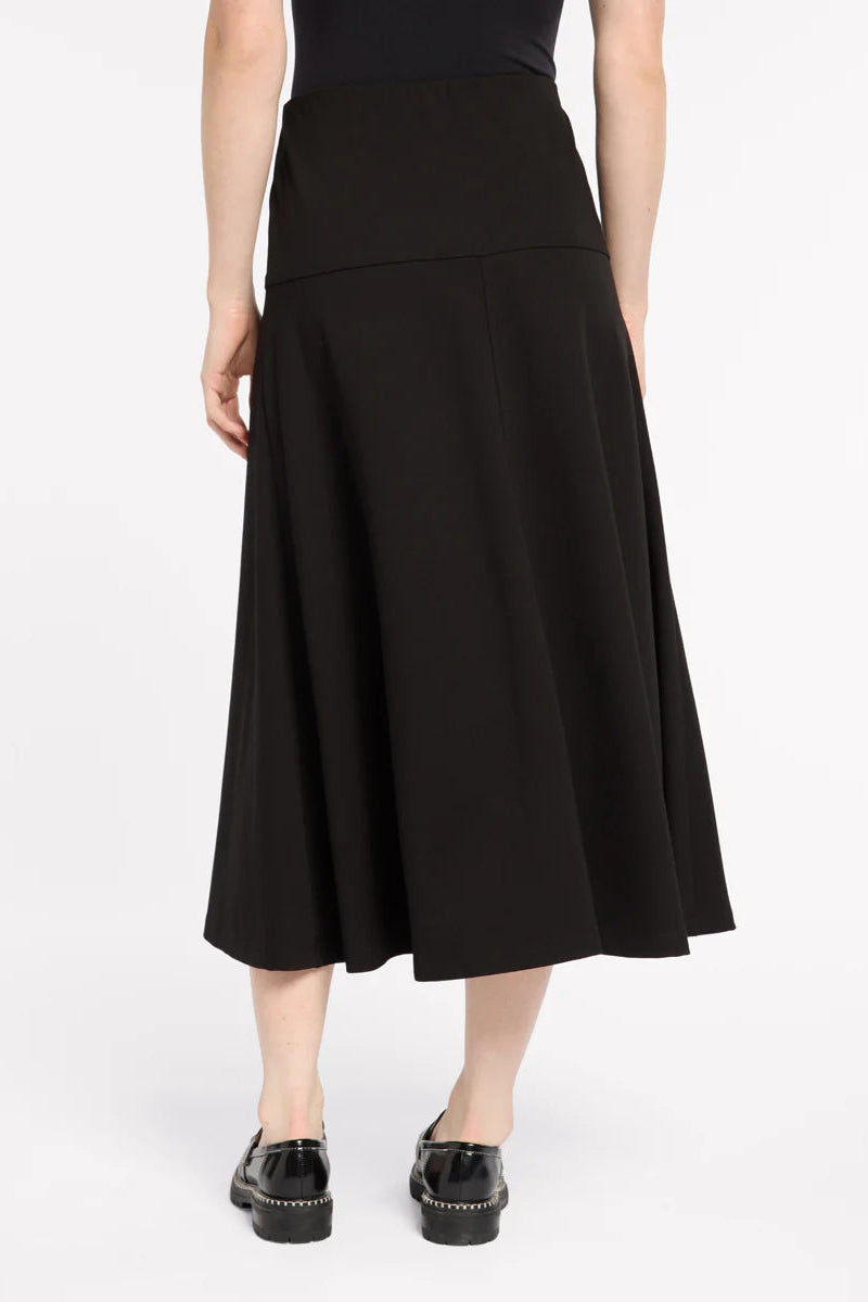 MARCO POLO FIT AND FLARE PONTE SKIRT - BLACK - THE VOGUE STORE