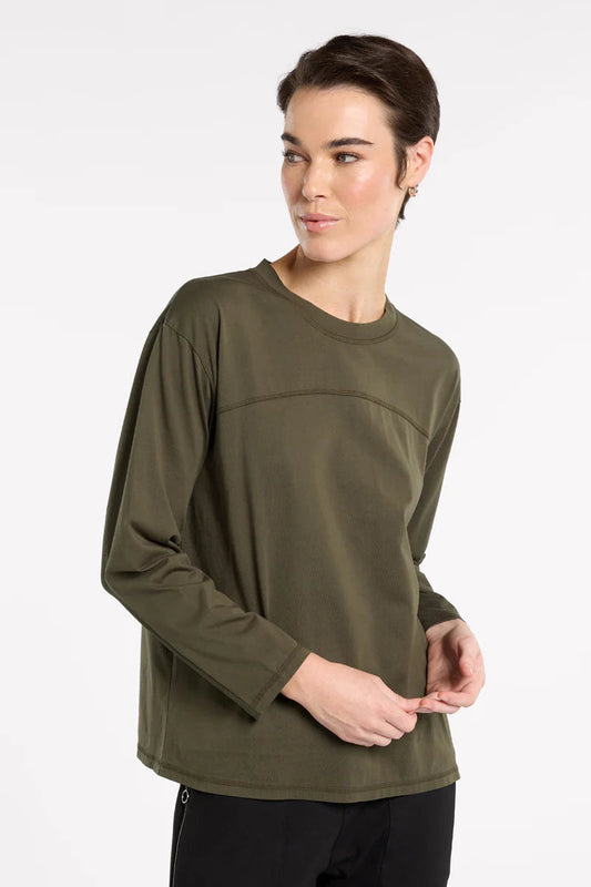 MARCO POLO PIGMENT TEE - KHAKI - THE VOGUE STORE