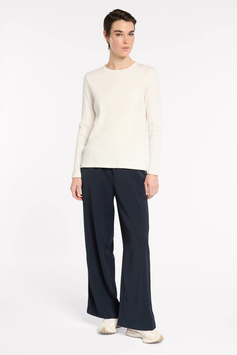 MARCO POLO ESSENTIAL RIB TOP - IVORY - THE VOGUE STORE