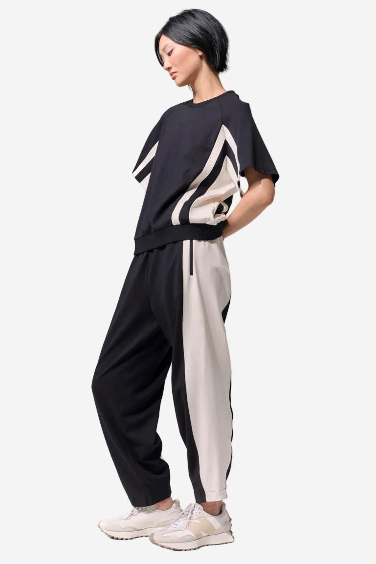 MARCO POLO LOUNGE AND LEAVE JOGGER - BLACK - THE VOGUE STORE