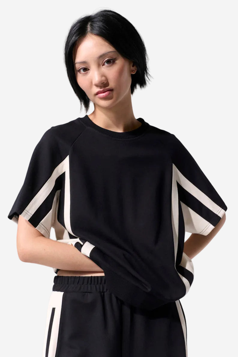 MARCO POLO LOUNGE AND LEAVE TOP - BLACK - THE VOGUE STORE