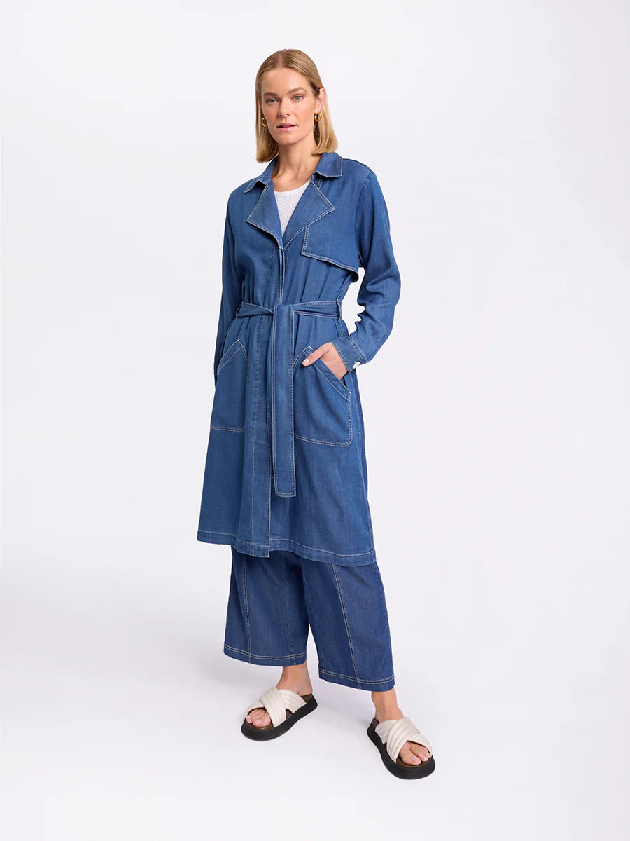 MARCO POLO L S DENIM TRENCH DENIM