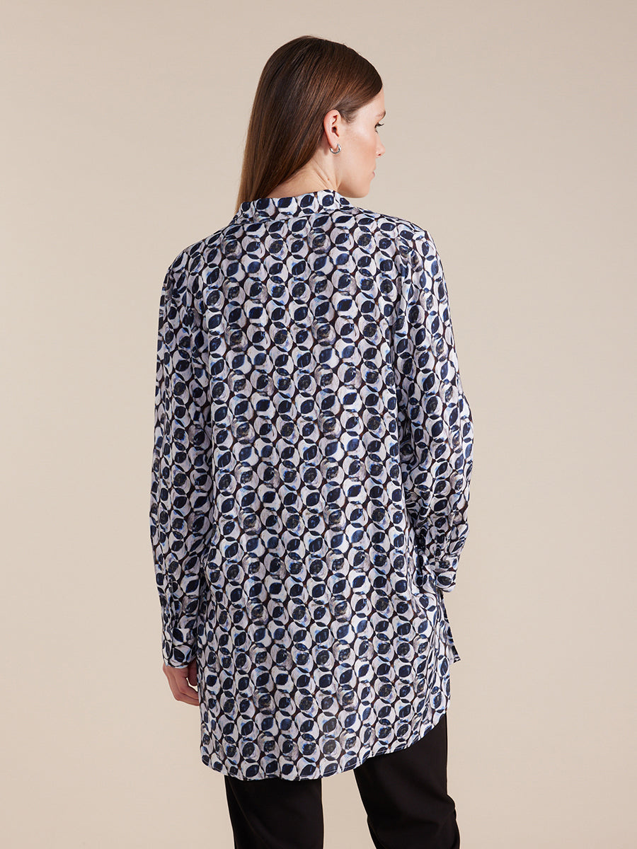 MARCO POLO L/S CRYSTAL GEO SHIRT - CRYSTAL GEO - THE VOGUE STORE