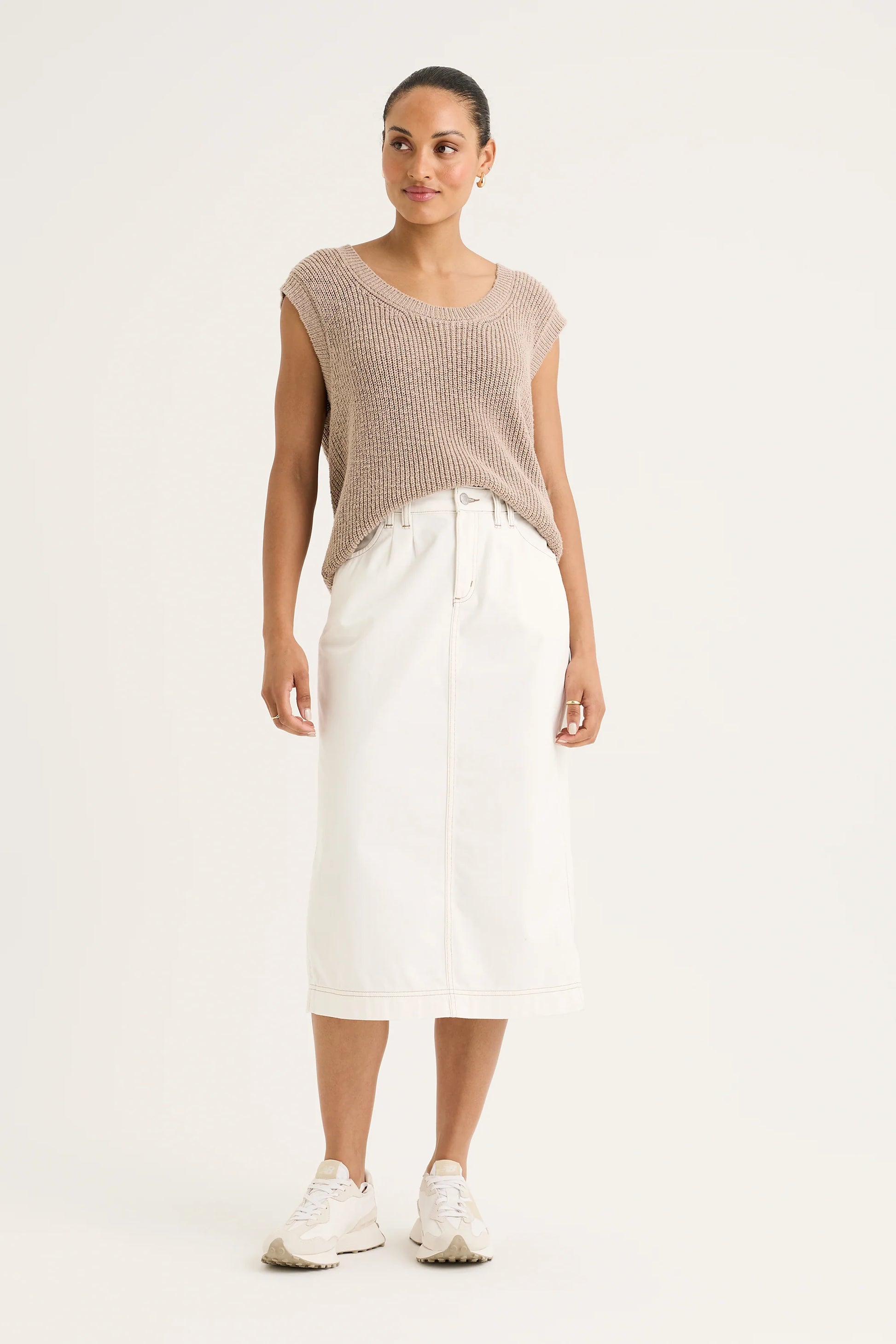 YARRA TRAIL BRIAR SKIRT - ECRU - THE VOGUE STORE