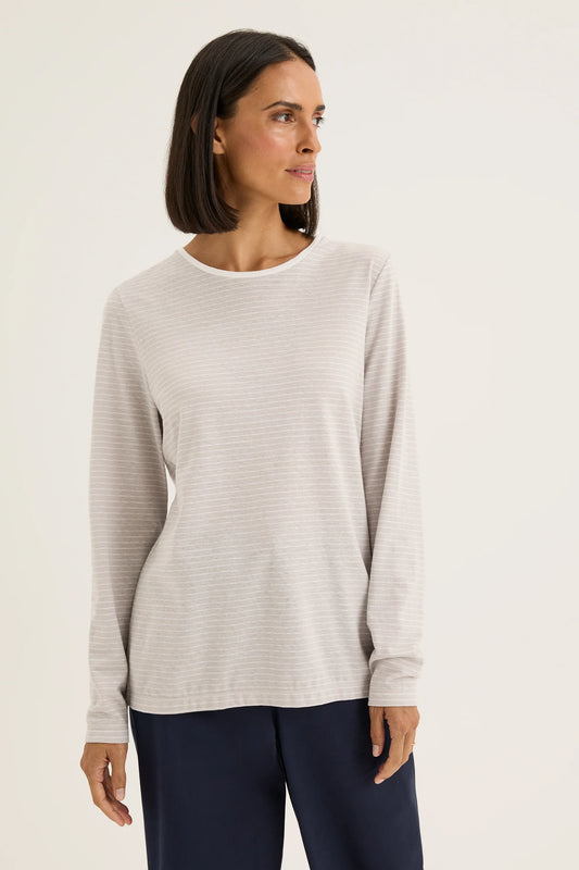 YARRA TRAIL MIRAGE TEE - SILVER/WHITE - THE VOGUE STORE