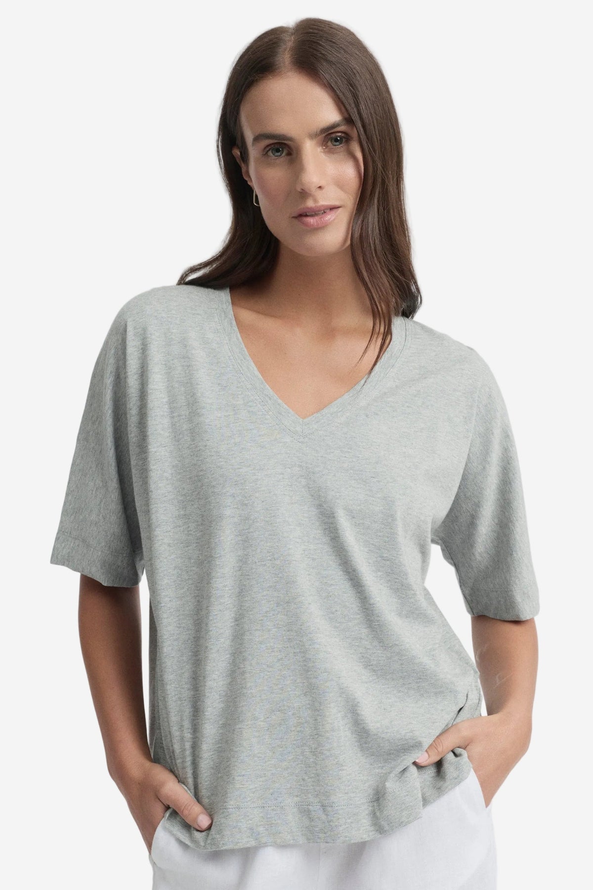 YARRA TRAIL GLASS TEE - ASH MARLE - THE VOGUE STORE 
