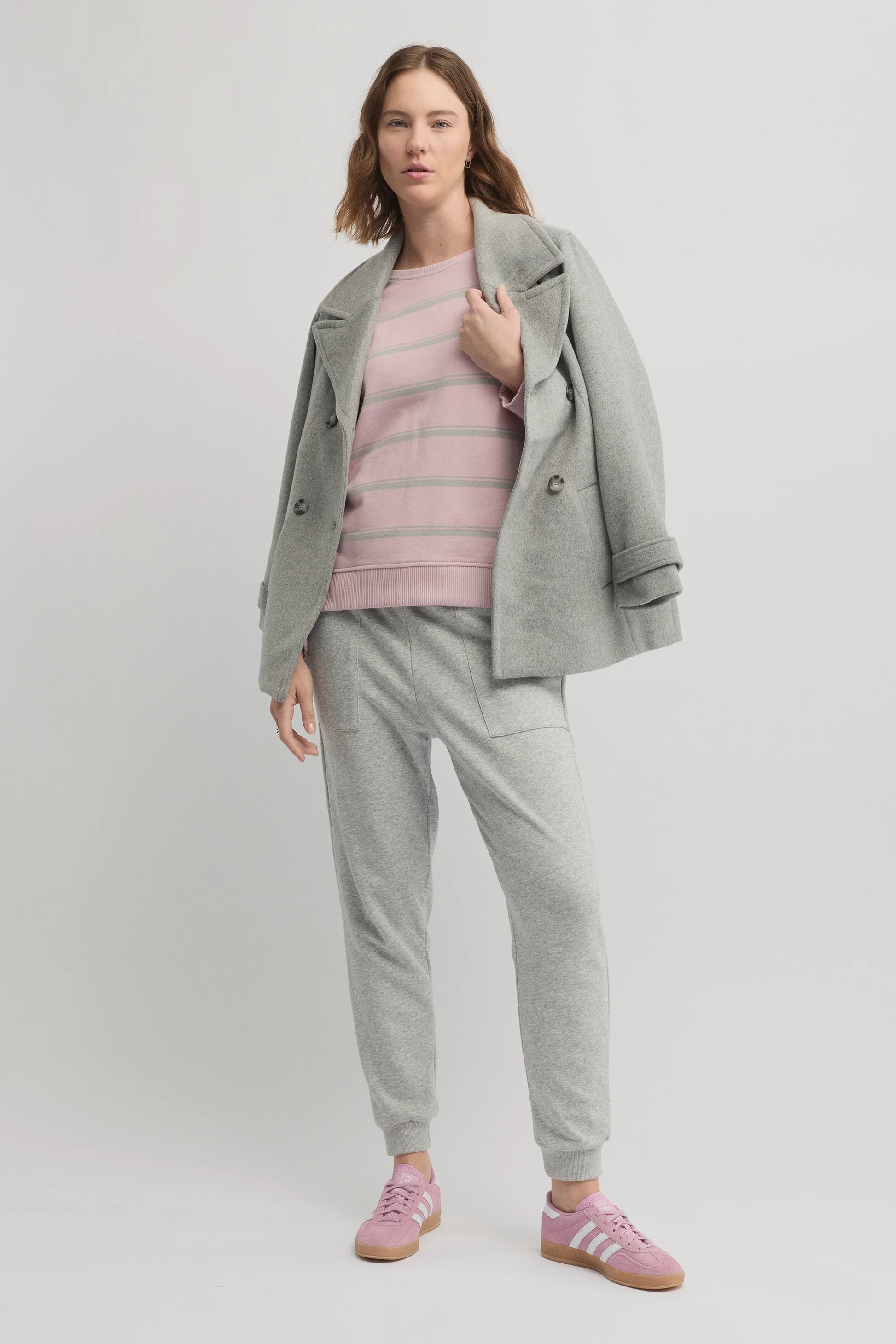 YARRA TRAIL ENDLESS SWEAT - PETAL/SILVER MARLE - THE VOGUE STORE