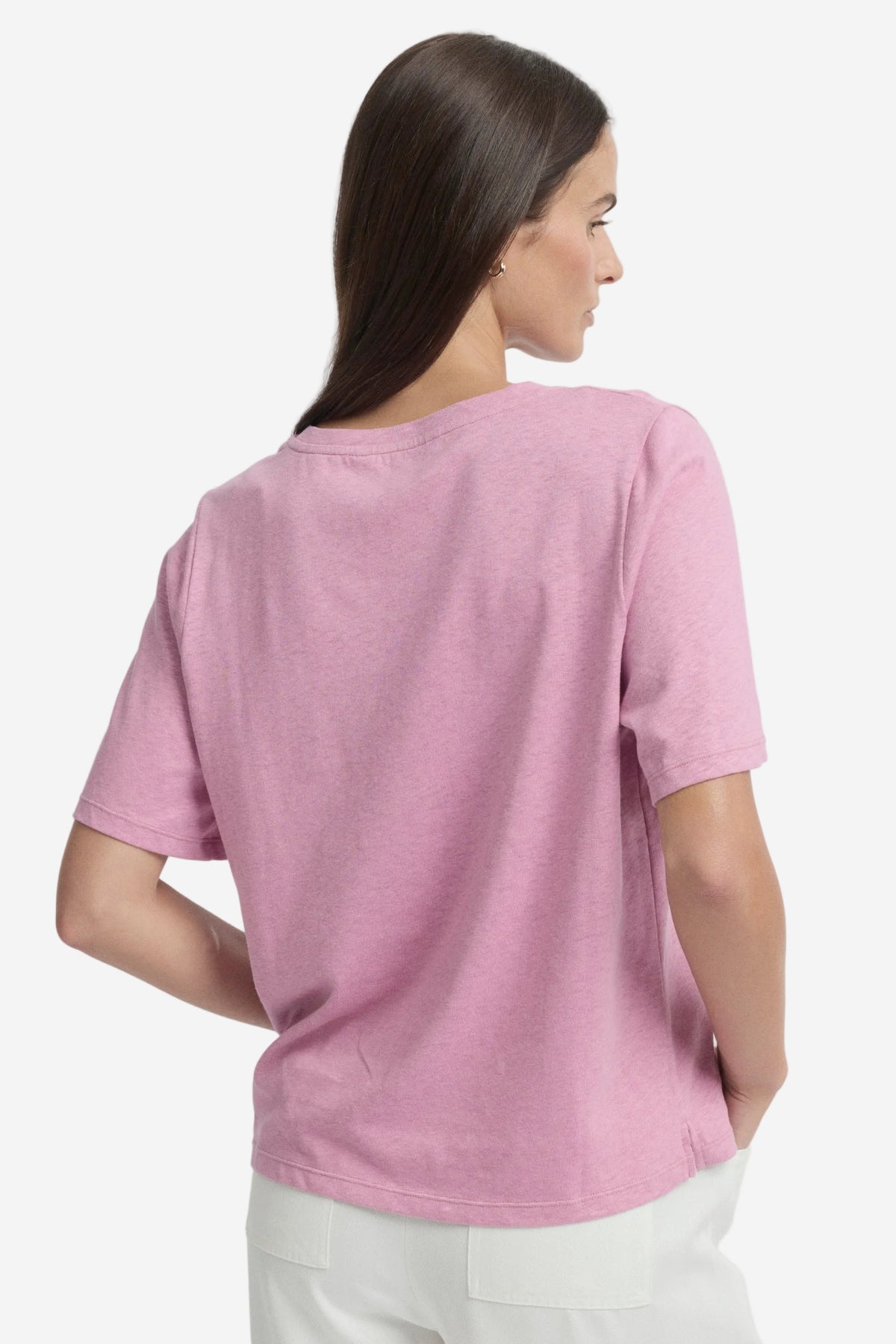 YARRA TRAIL LILY TEE - ROSEWOOD - THE VOGUE STORE