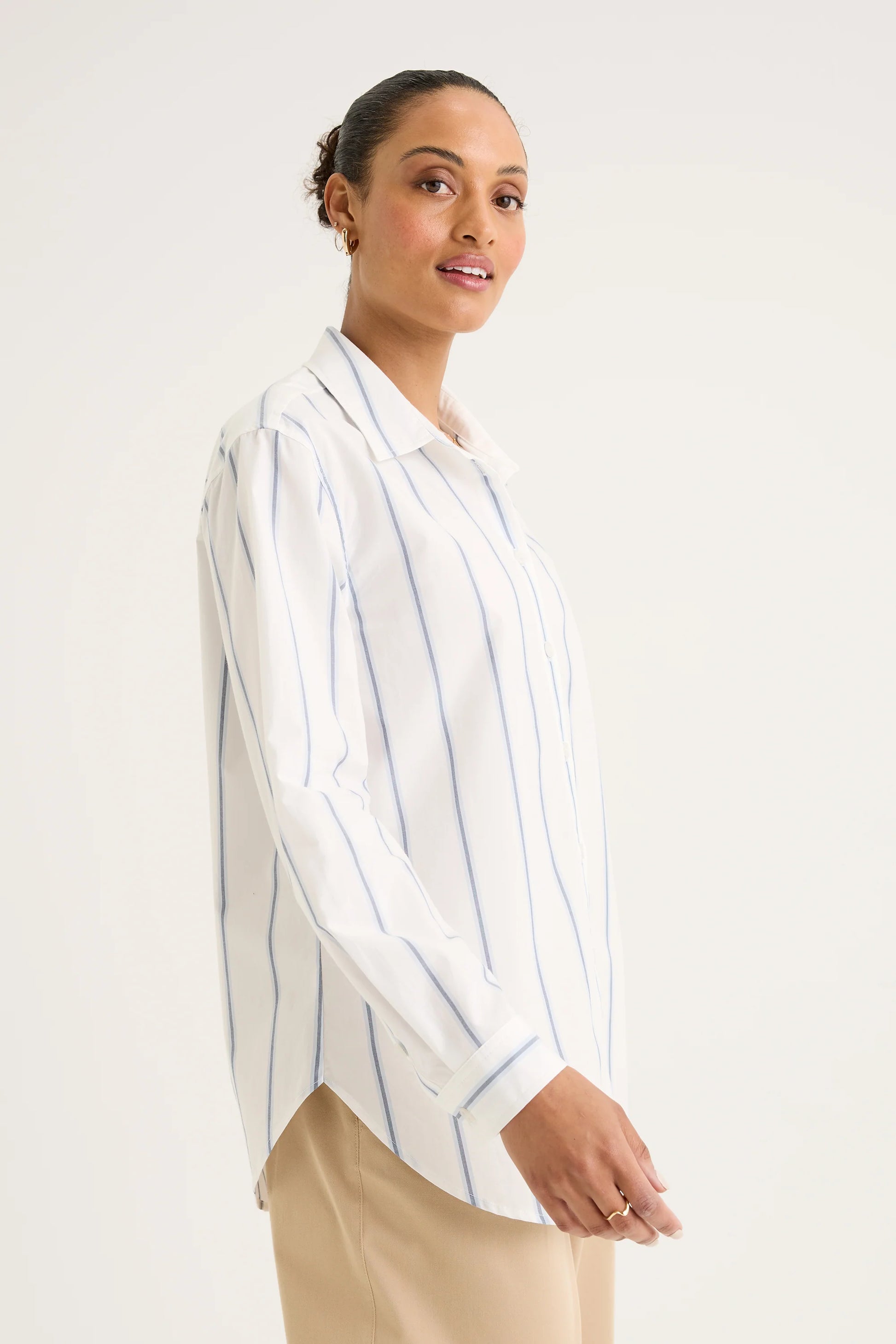YARRA TRAIL ALLOY SHIRT - ECRU/GLACIER - THE VOGUE STORE