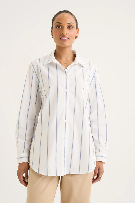 YARRA TRAIL ALLOY SHIRT - ECRU/GLACIER - THE VOGUE STORE