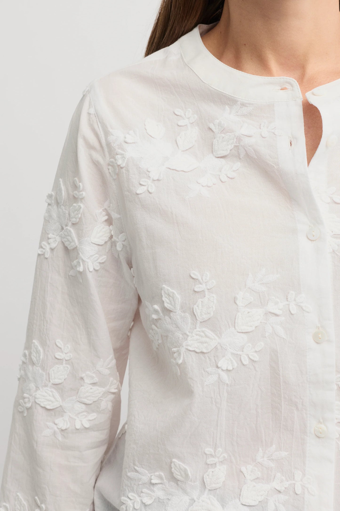 YARRA TRAIL DAINTY SHIRT - WHITE - THE VOGUE STORE