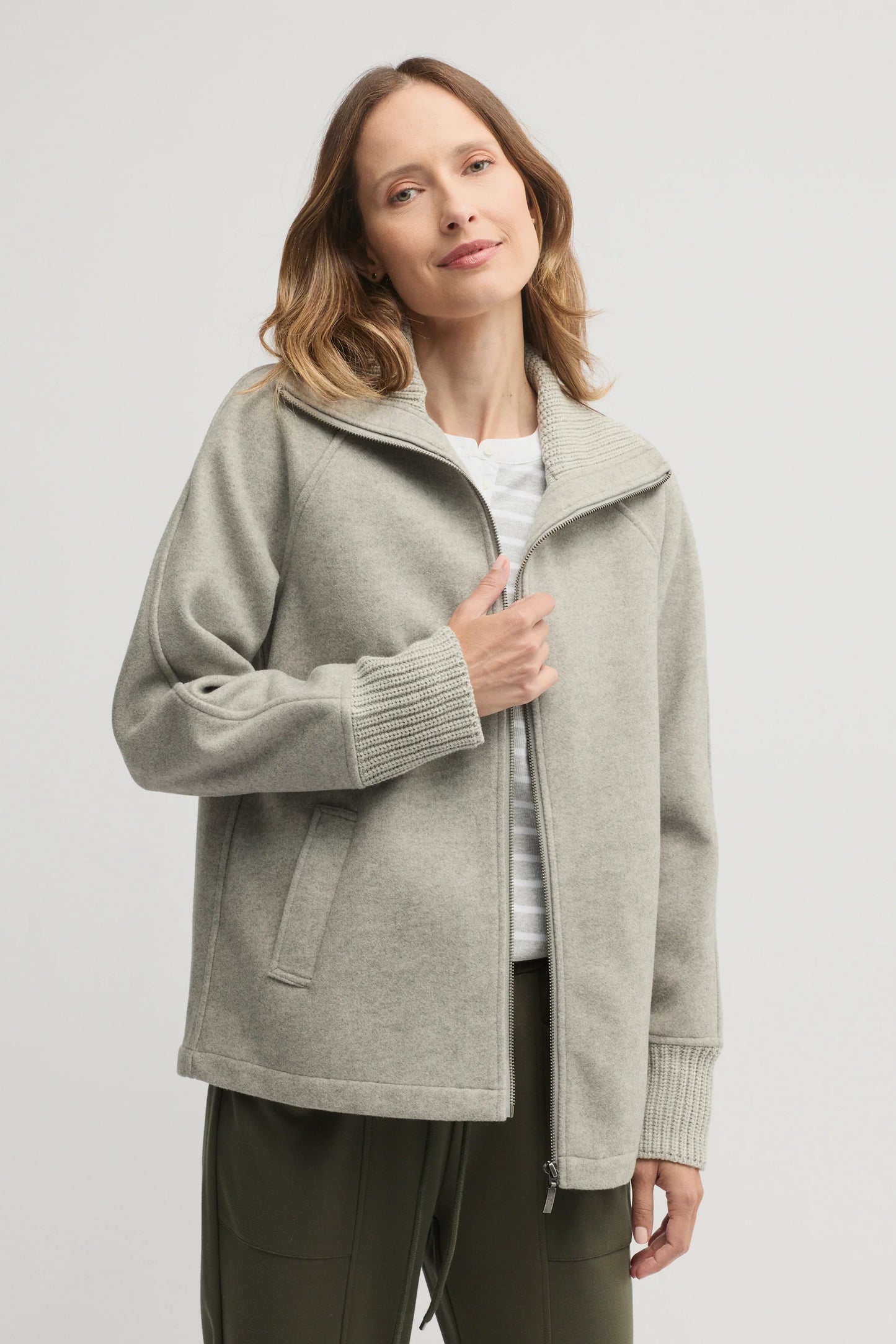 YARRA TRAIL EQUINOX JACKET - SILVER MARLE - THE VOGUE STORE
