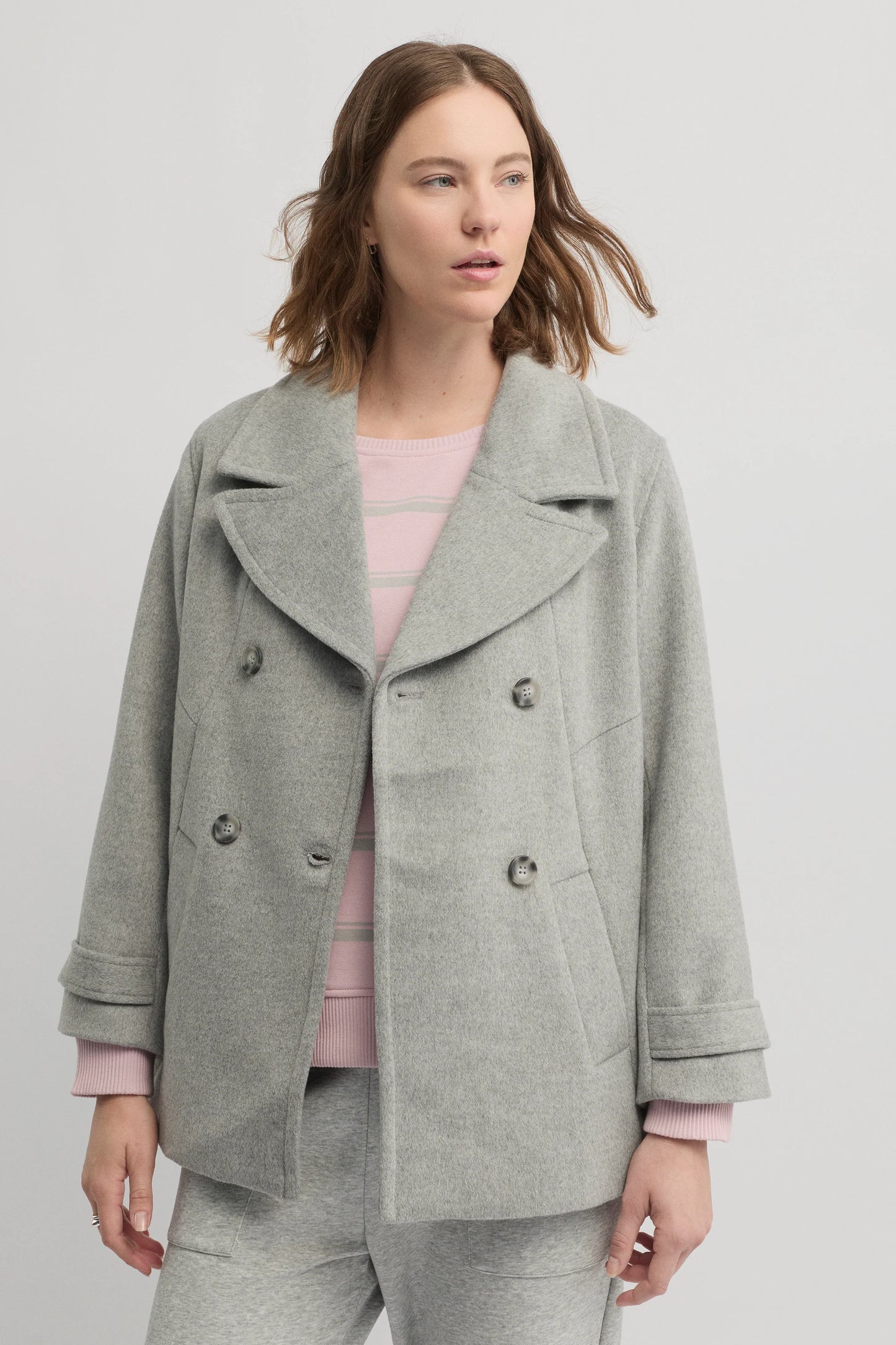 YARRA TRAIL SHELTER COAT - SILVER MARLE - THE VOGUE STORE