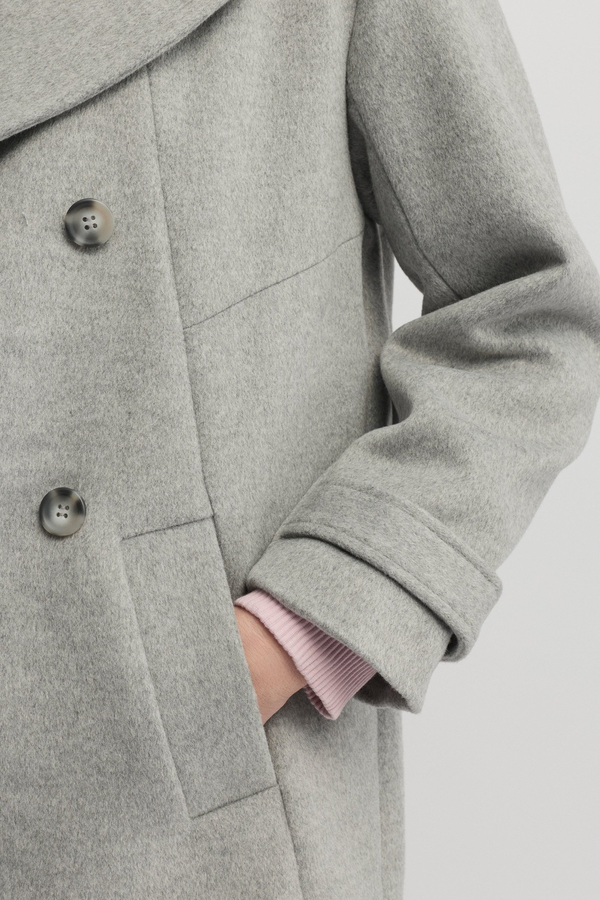 YARRA TRAIL SHELTER COAT - SILVER MARLE - THE VOGUE STORE