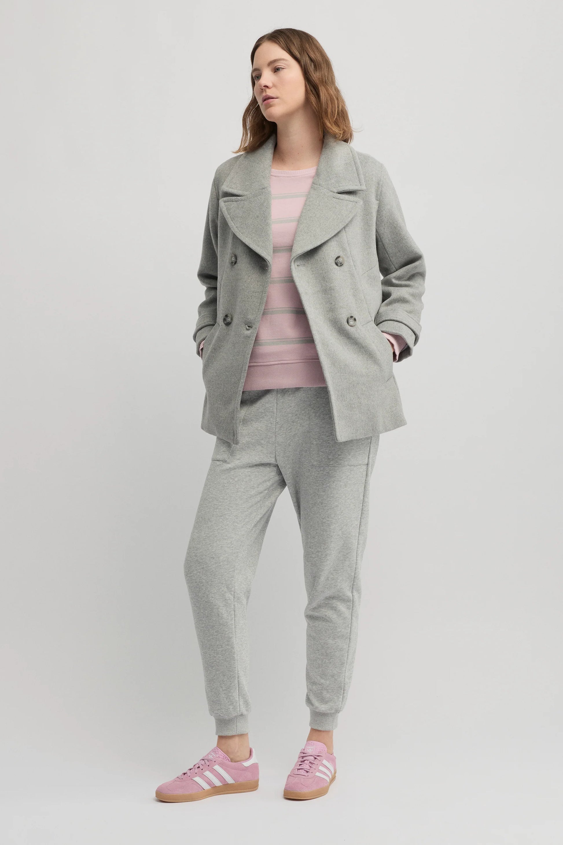 YARRA TRAIL SHELTER COAT - SILVER MARLE - THE VOGUE STORE