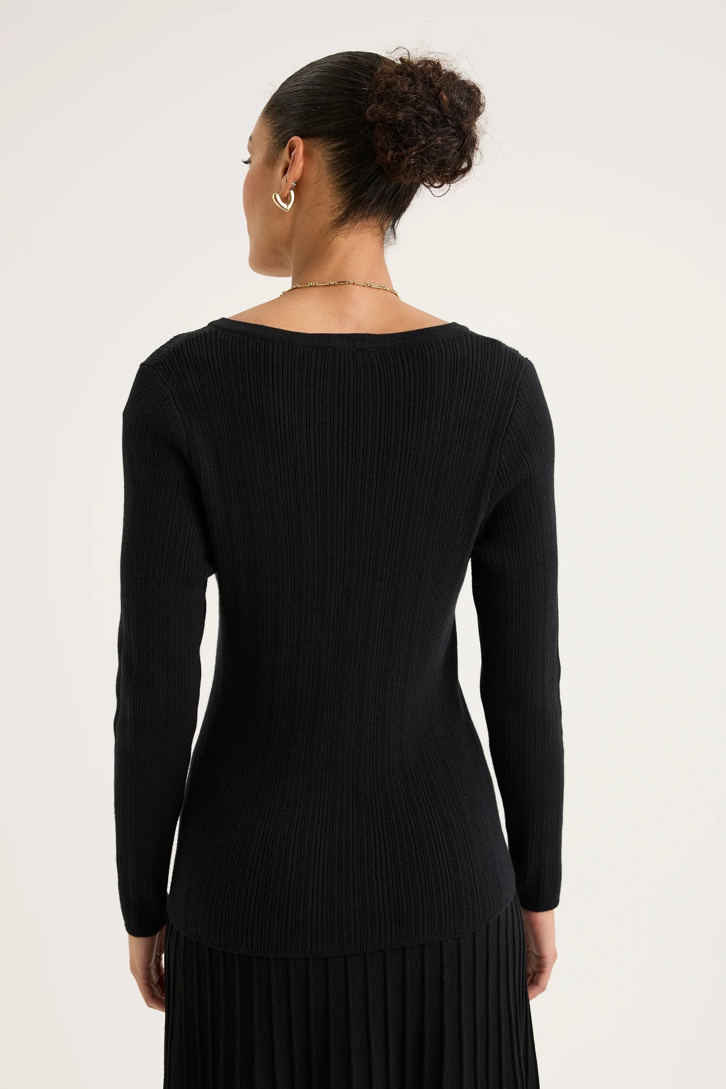 YARRA TRAIL MICA CARDI - BLACK - THE VOGUE STORE