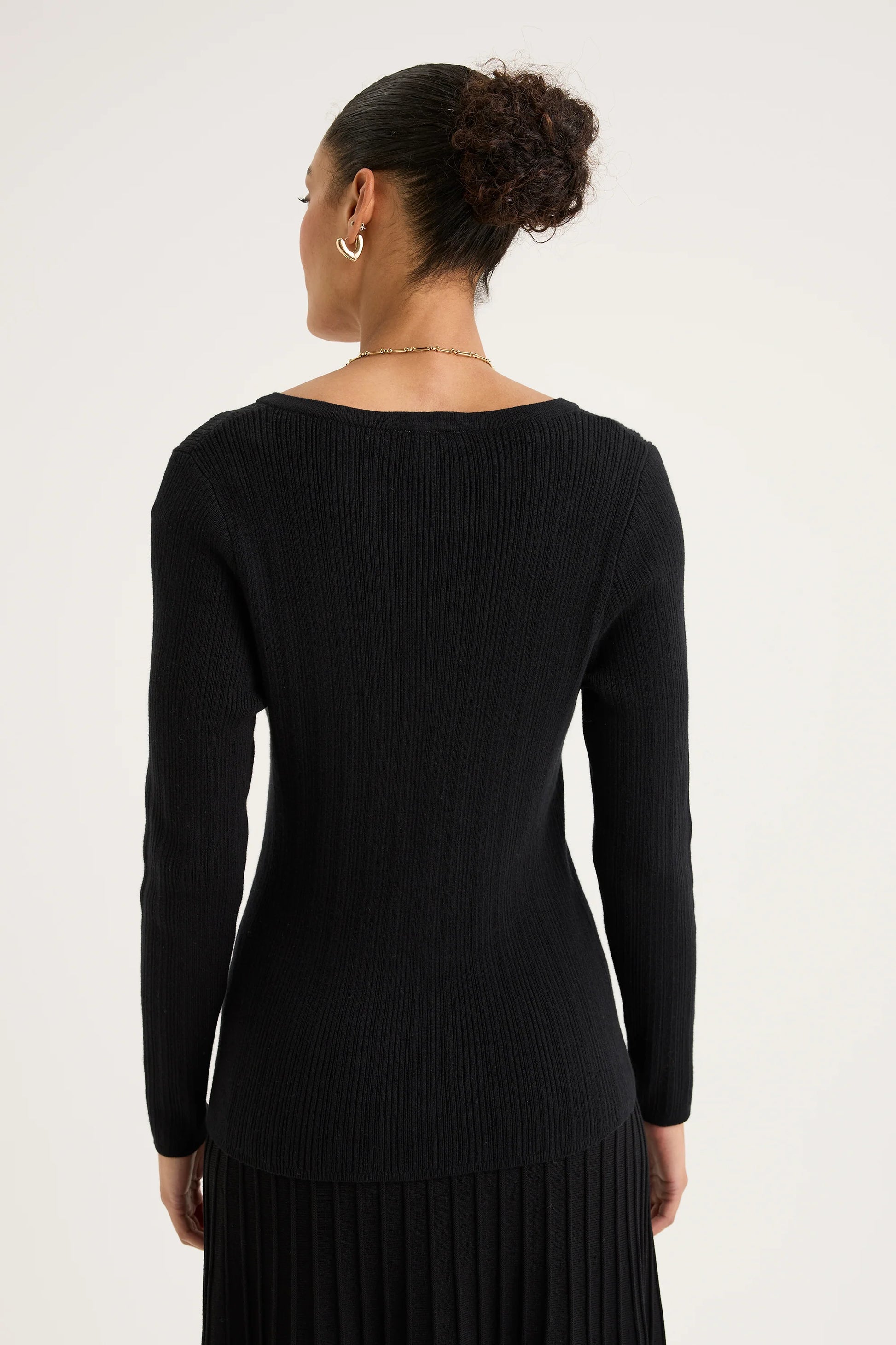 YARRA TRAIL MICA CARDI - BLACK - THE VOGUE STORE