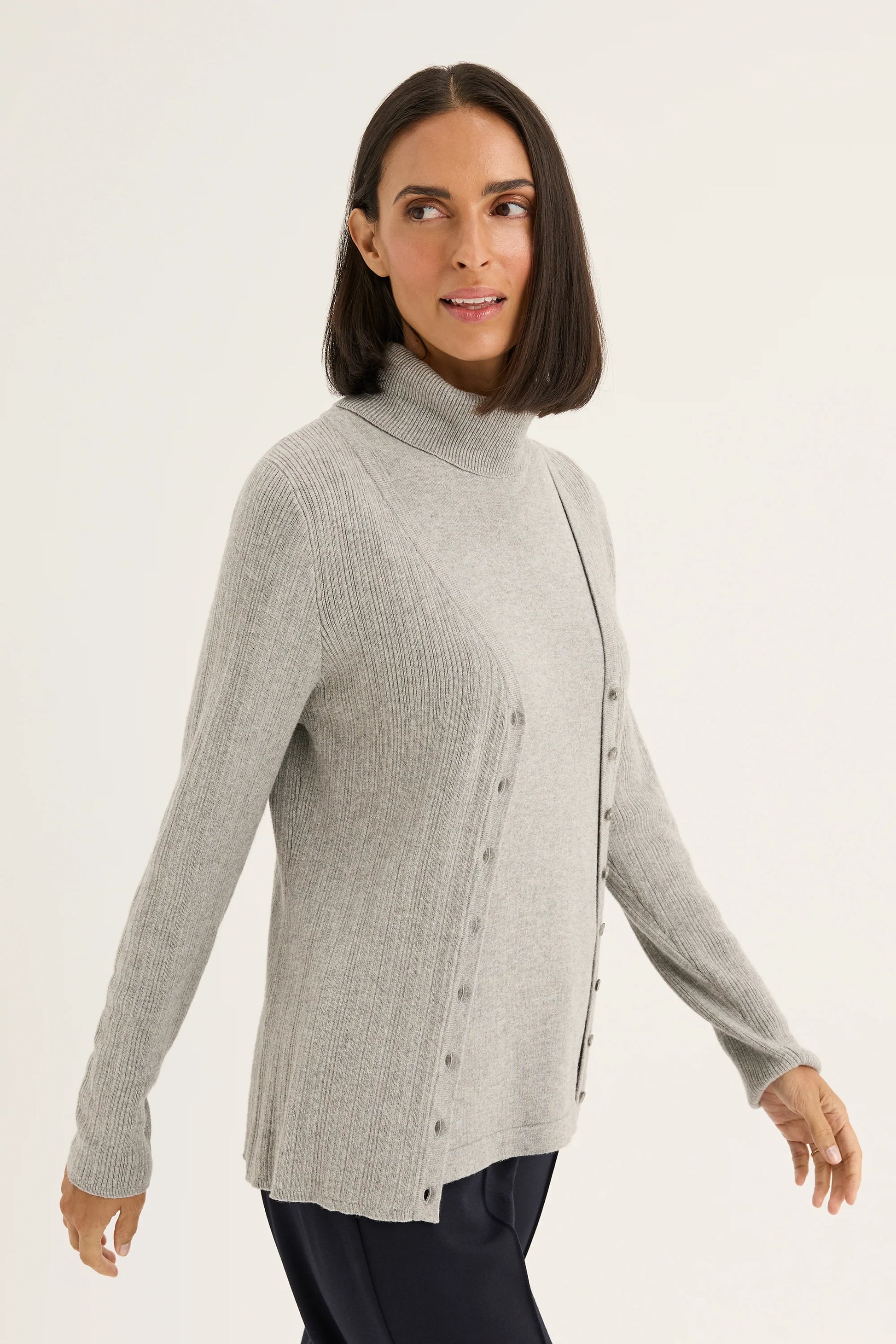 YARRA TRAIL MICA CARDI - SILVER MARLE - THE VOGUE STORE
