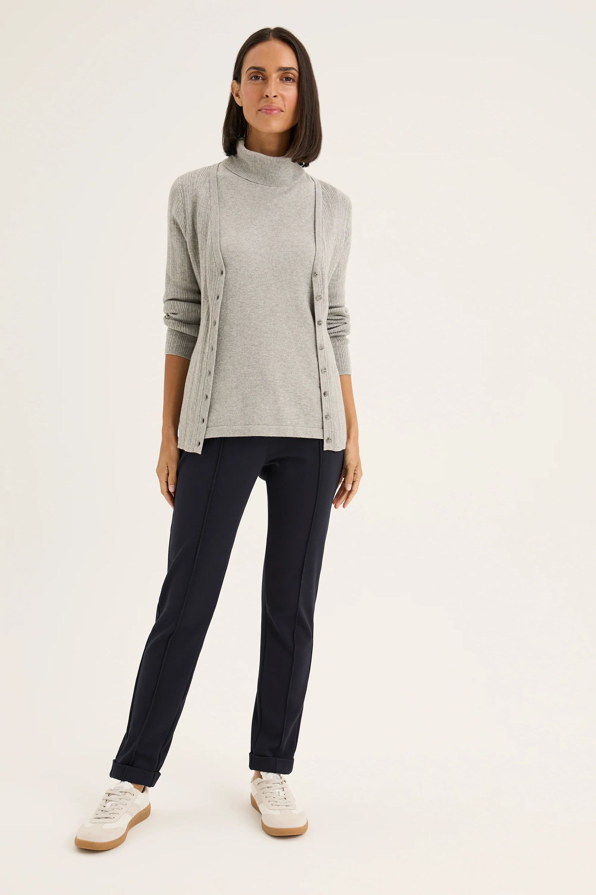 YARRA TRAIL MICA CARDI - SILVER MARLE - THE VOGUE STORE