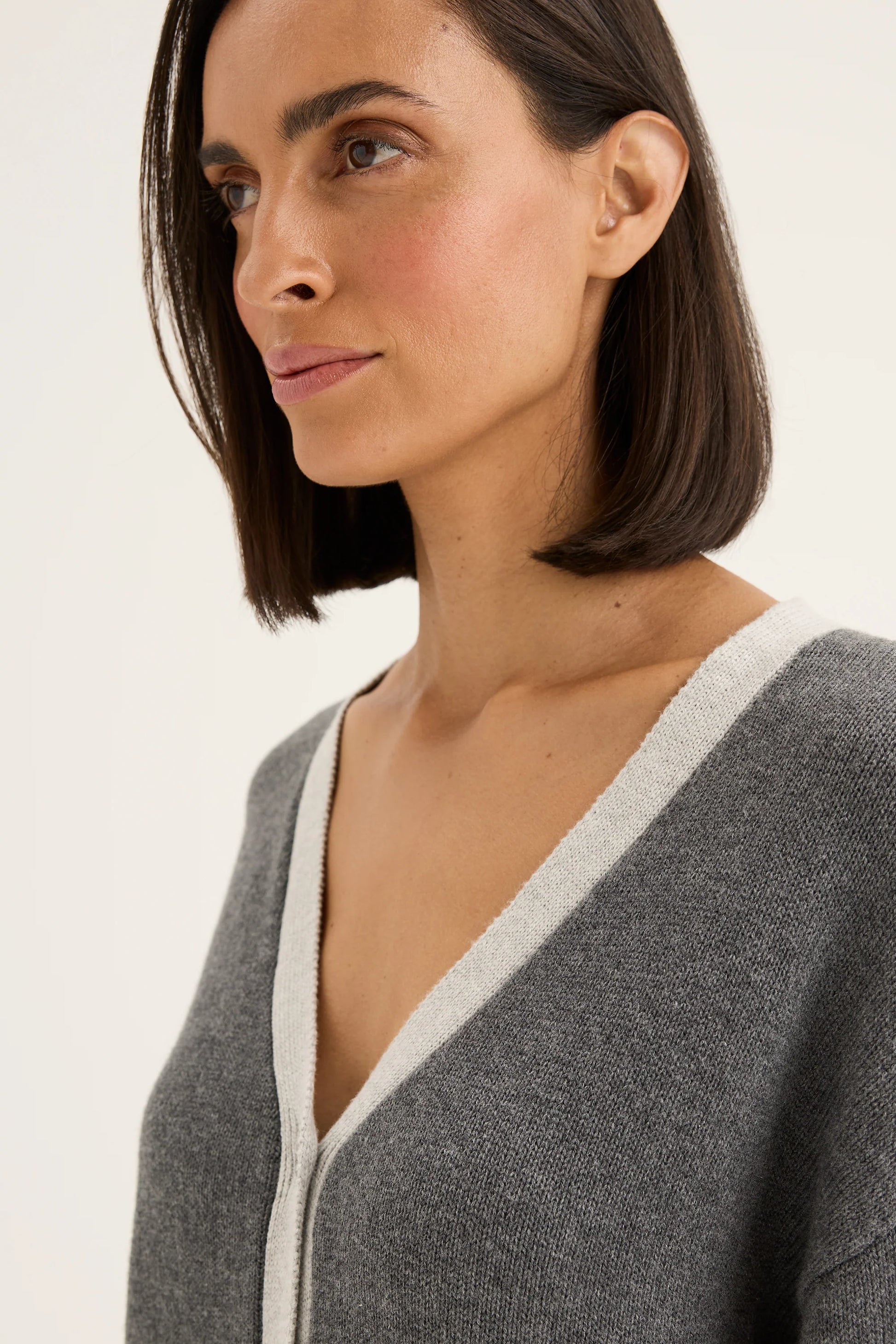 YARRA TRAIL CARBON CARDI - STEEL - THE VOGUE STORE