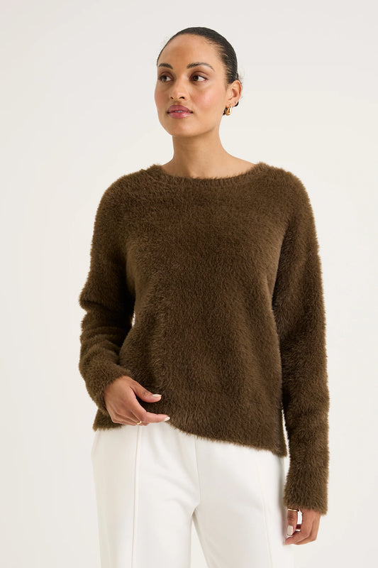 YARRA TRAIL FEATHER KNIT - CACAO - THE VOGUE STORE