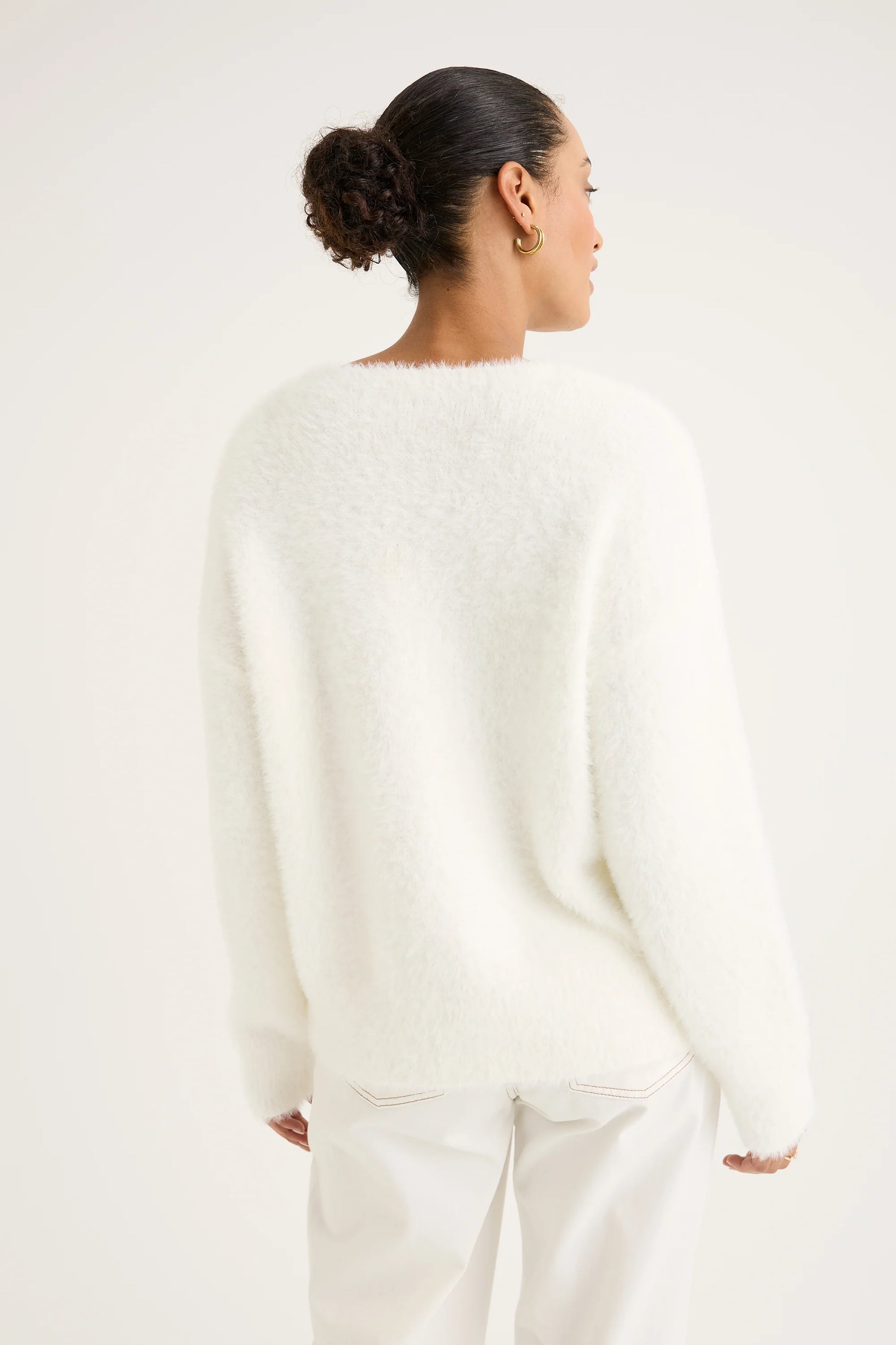 YARRA TRAIL FEATHER KNIT - ECRU - THE VOGUE STORE