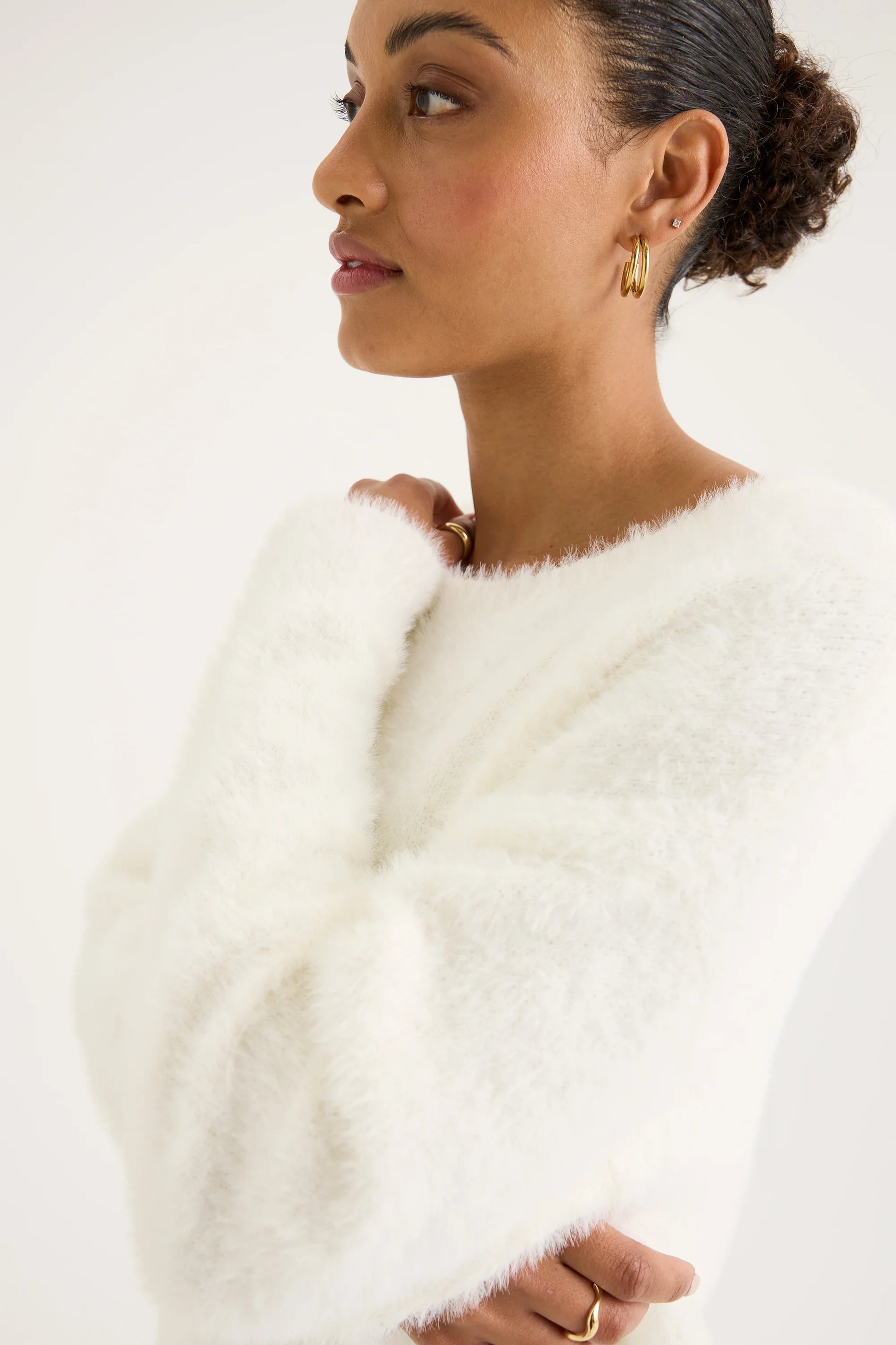 YARRA TRAIL FEATHER KNIT - ECRU - THE VOGUE STORE