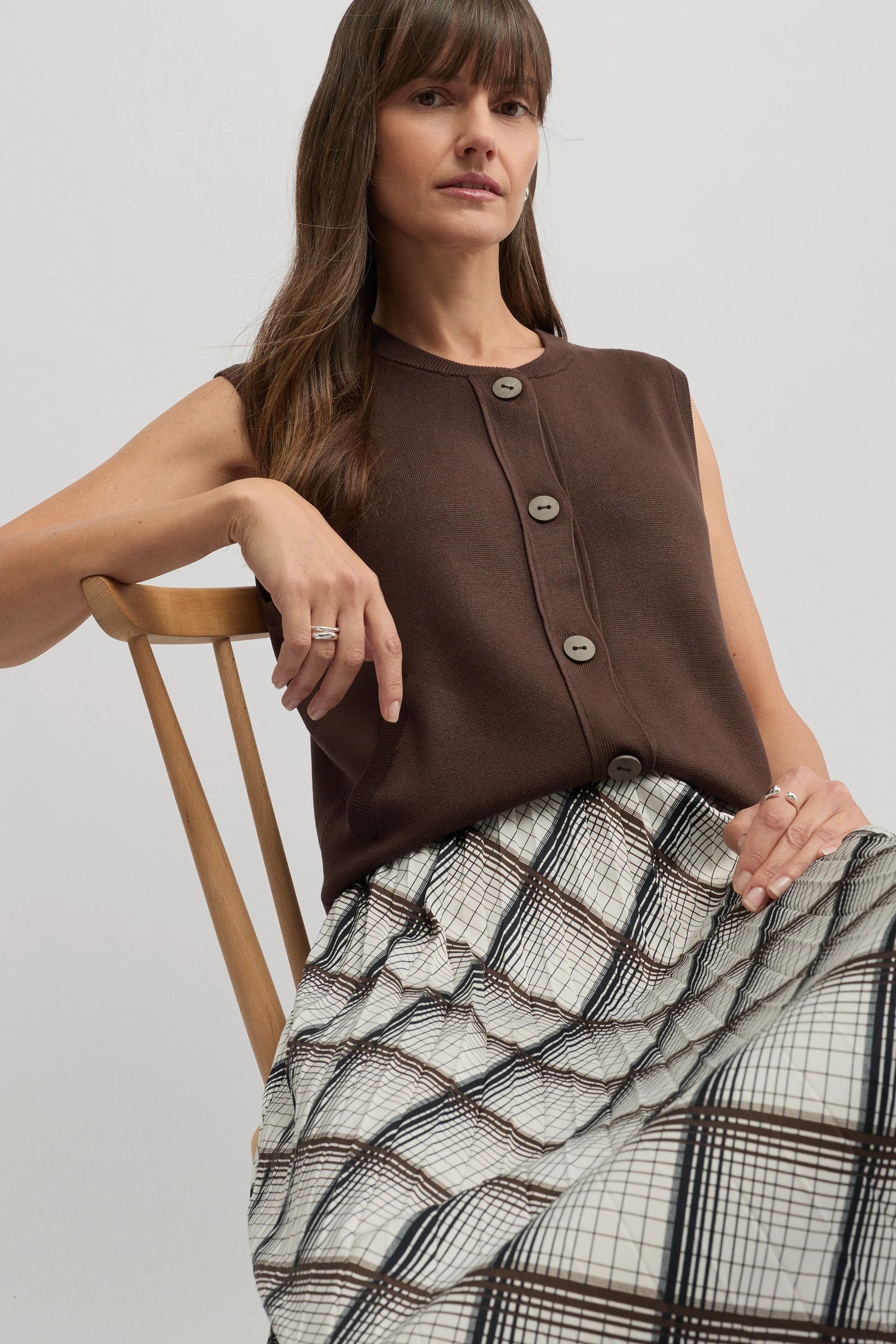 YARRA TRAIL PICCOLO VEST - TRUFFLE - THE VOGUE STORE