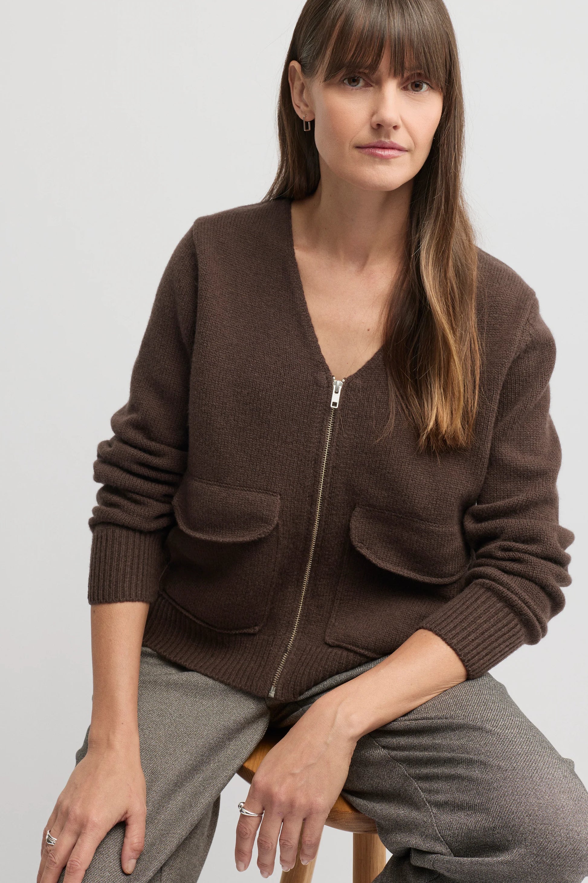 YARRA TRAIL CENTOSA CARDI - TRUFFLE - THE VOGUE STORE
