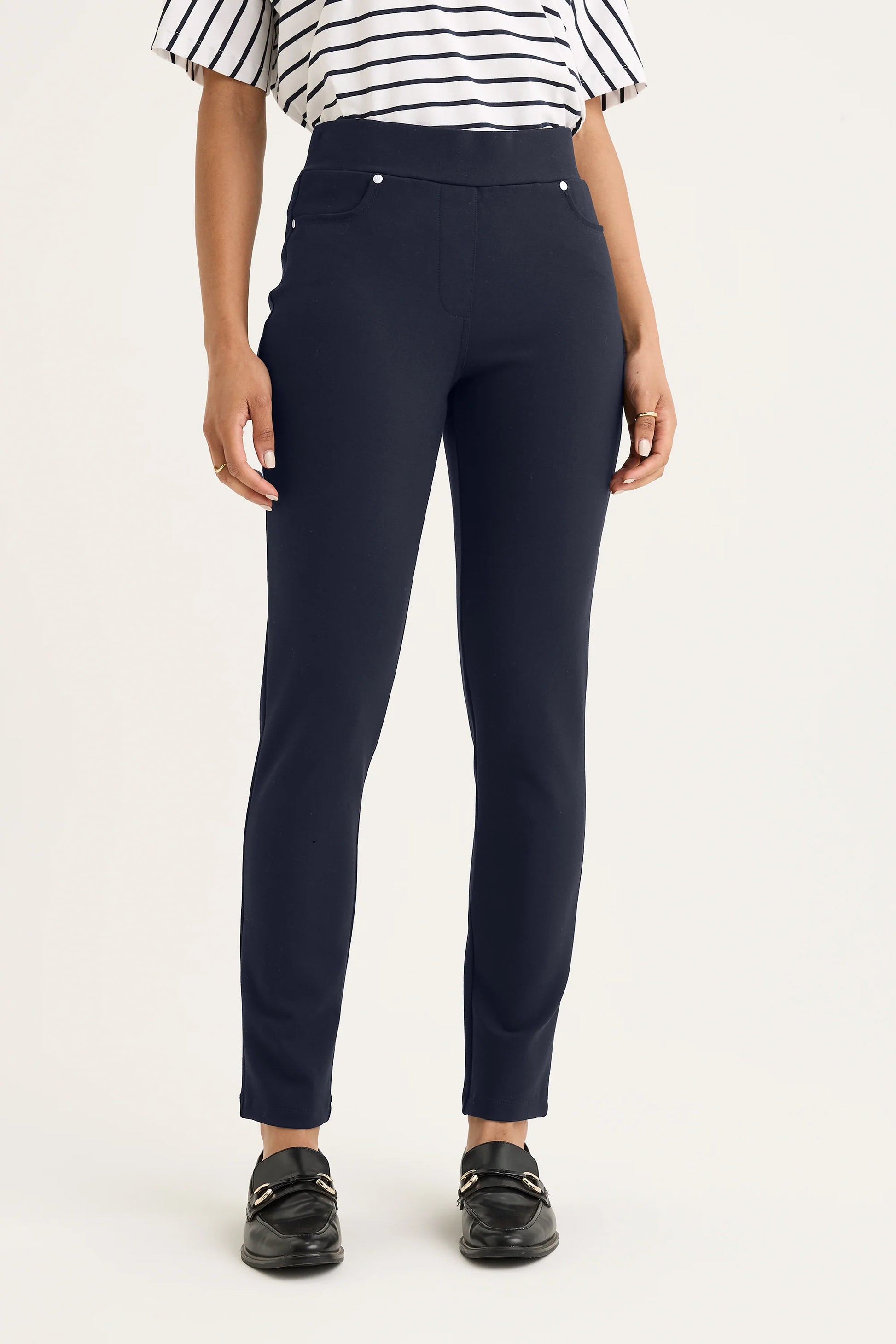 YARRA TRAIL REFLECTION PANT - NAVY - THE VOGUE STORE