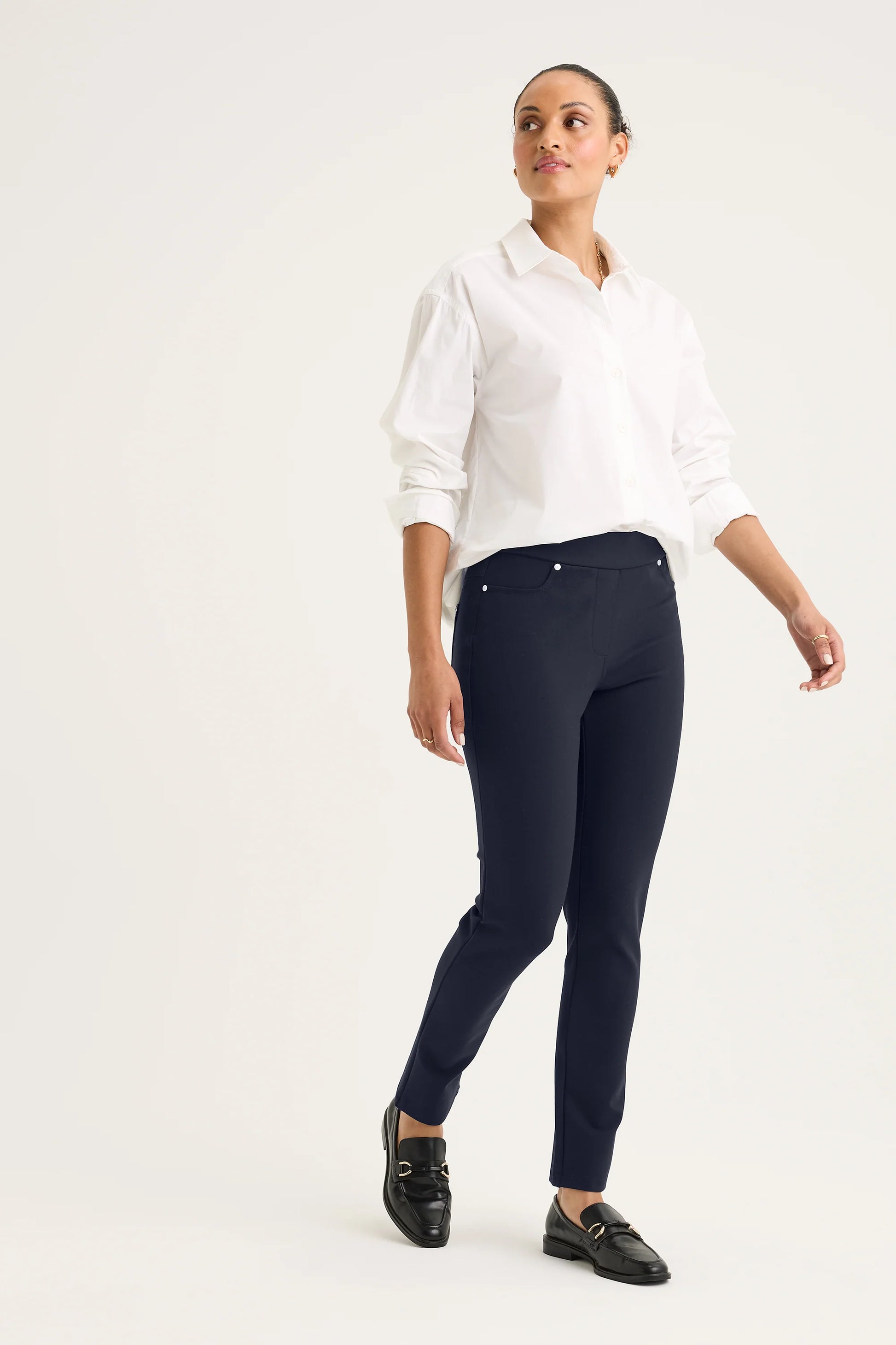YARRA TRAIL REFLECTION PANT - NAVY - THE VOGUE STORE