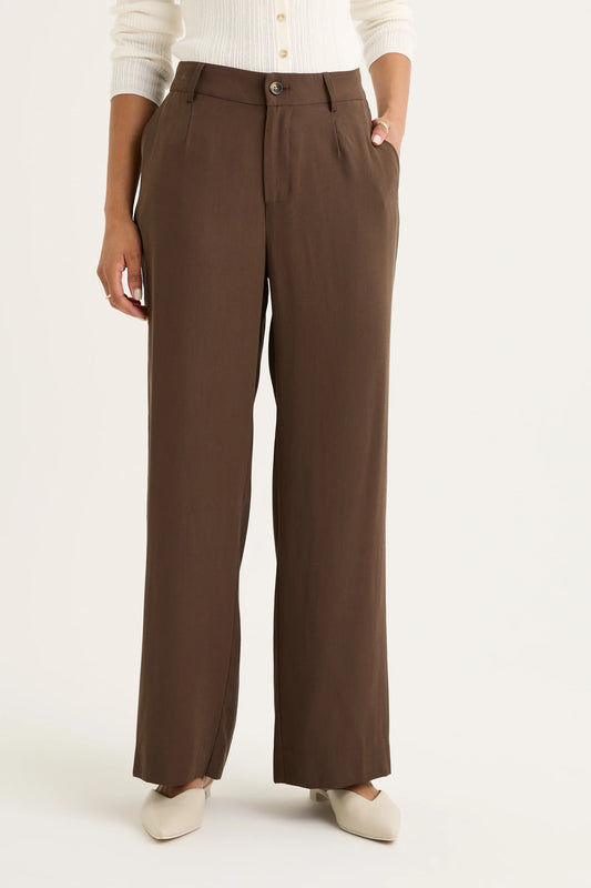 YARRA TRAIL VINEYARD PANT - CACAO - THE VOGUE STORE