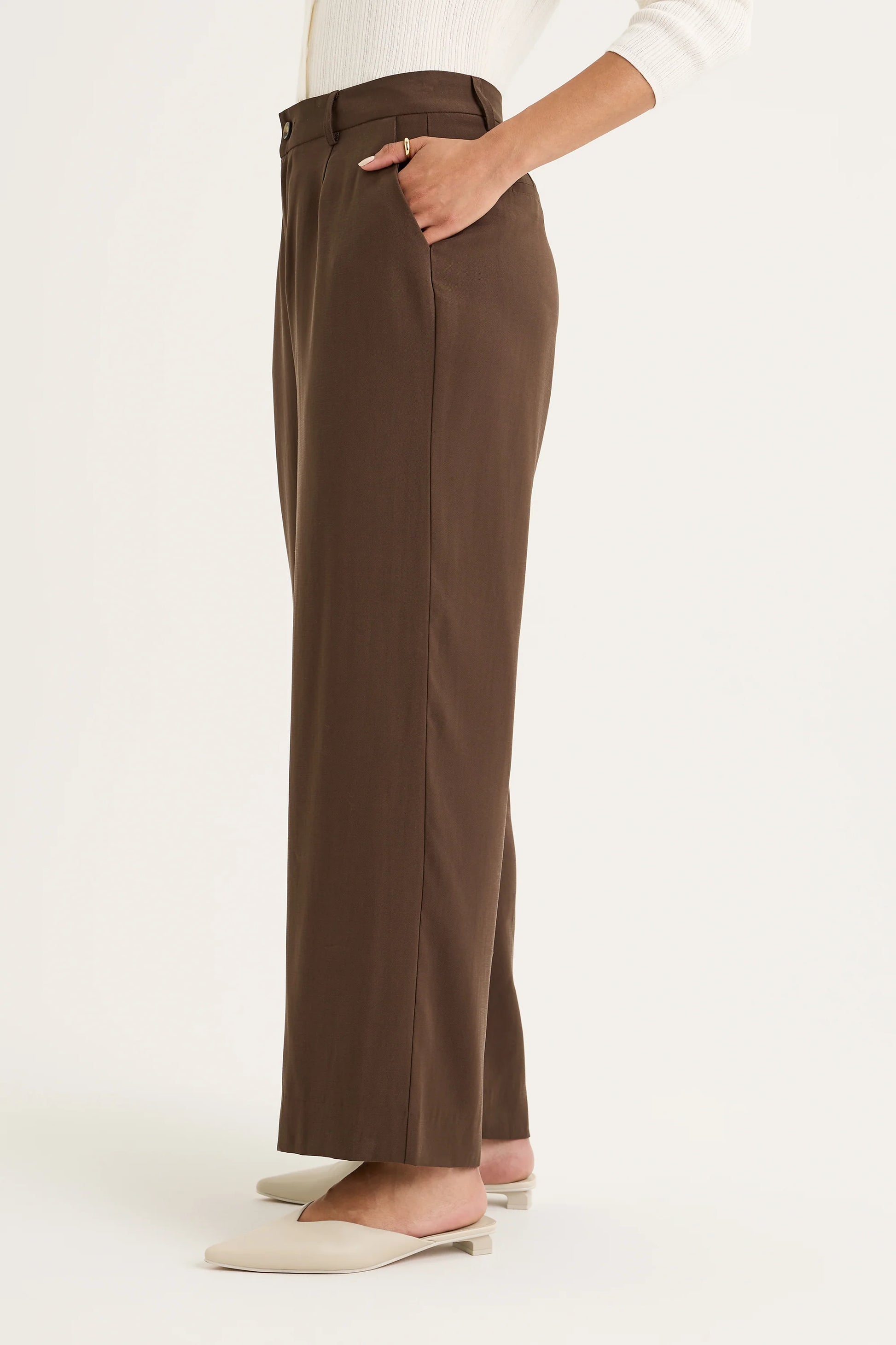 YARRA TRAIL VINEYARD PANT - CACAO - THE VOGUE STORE