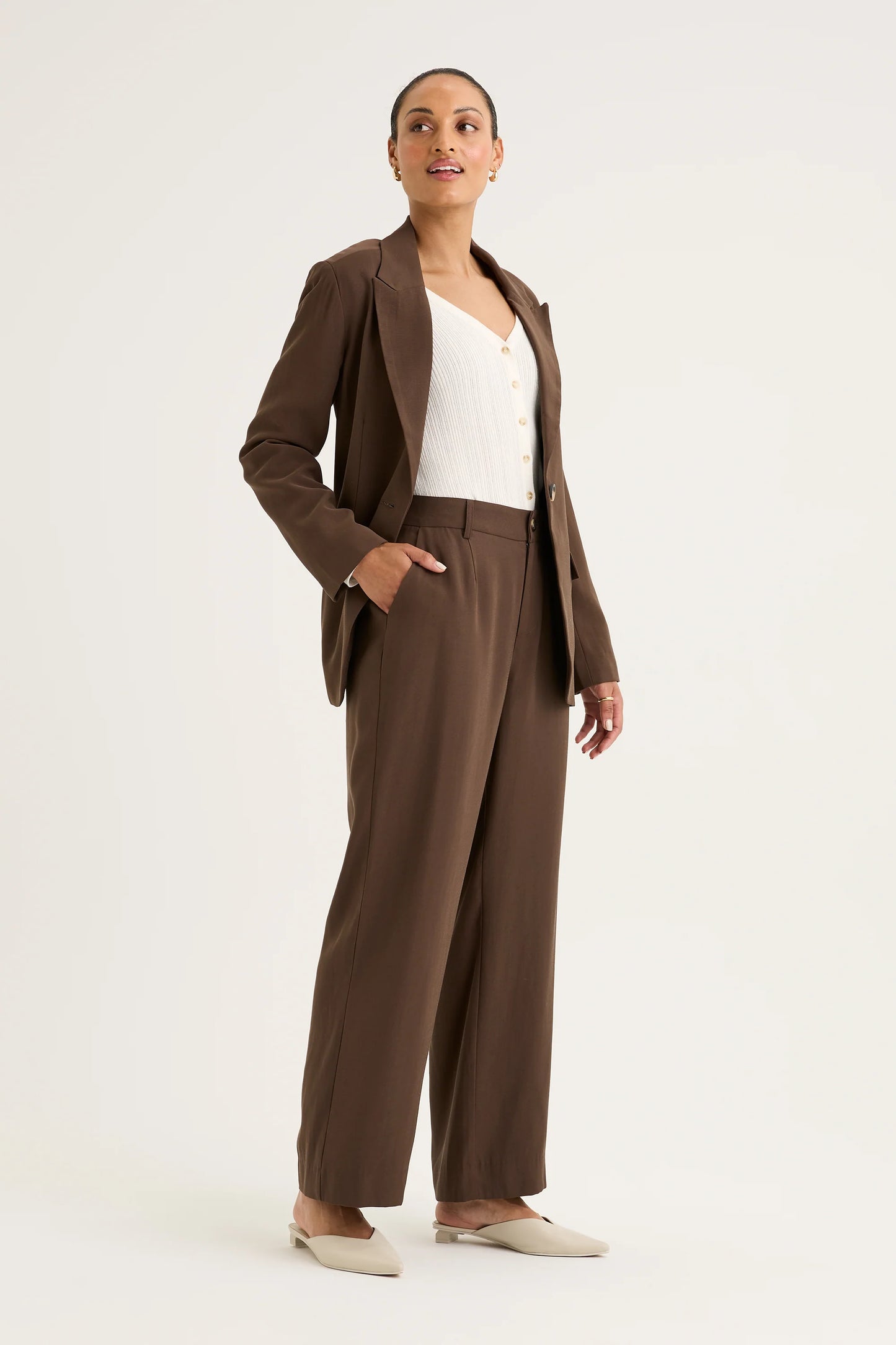 YARRA TRAIL VINEYARD PANT - CACAO - THE VOGUE STORE