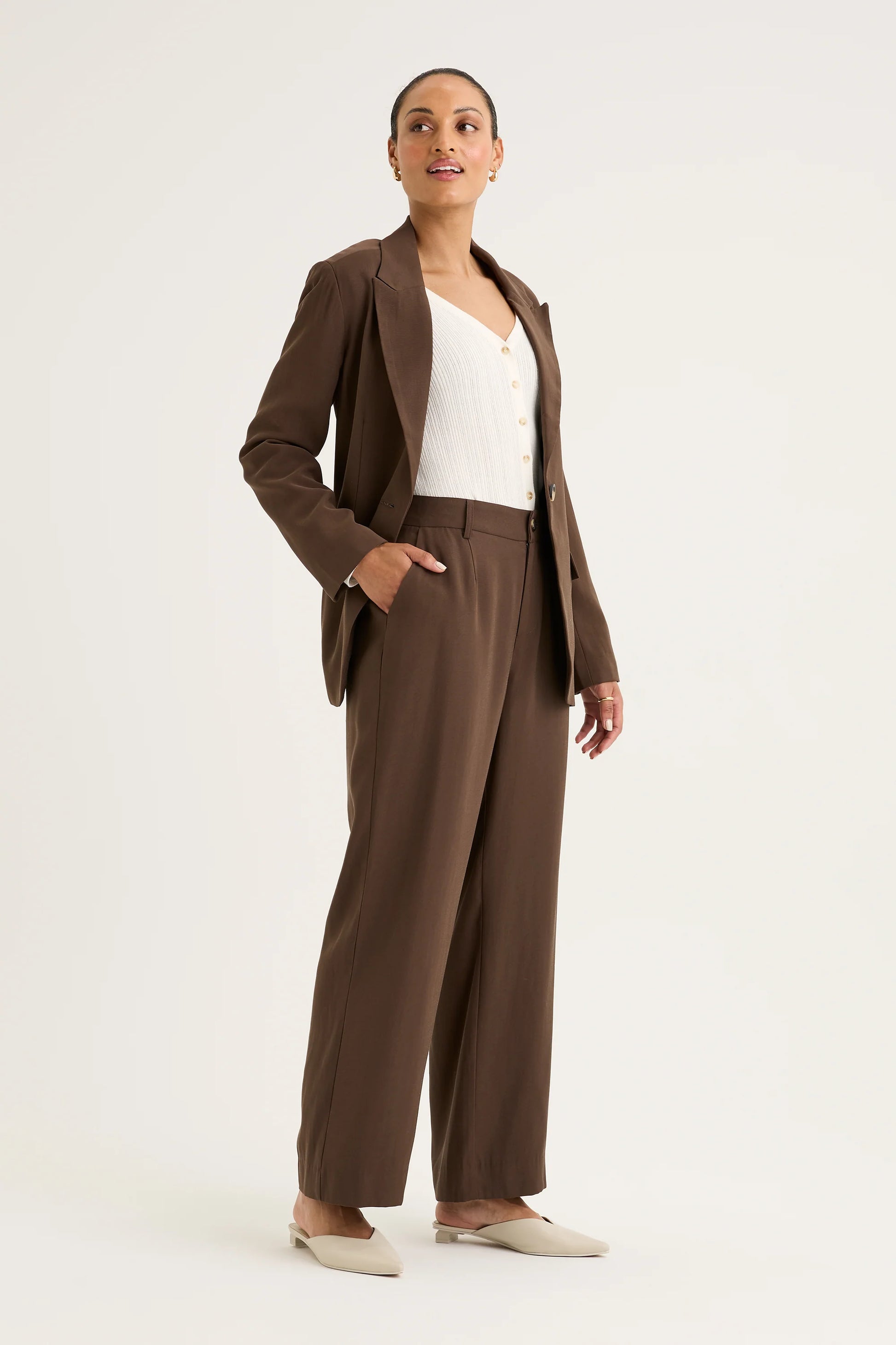 YARRA TRAIL VINEYARD PANT - CACAO - THE VOGUE STORE