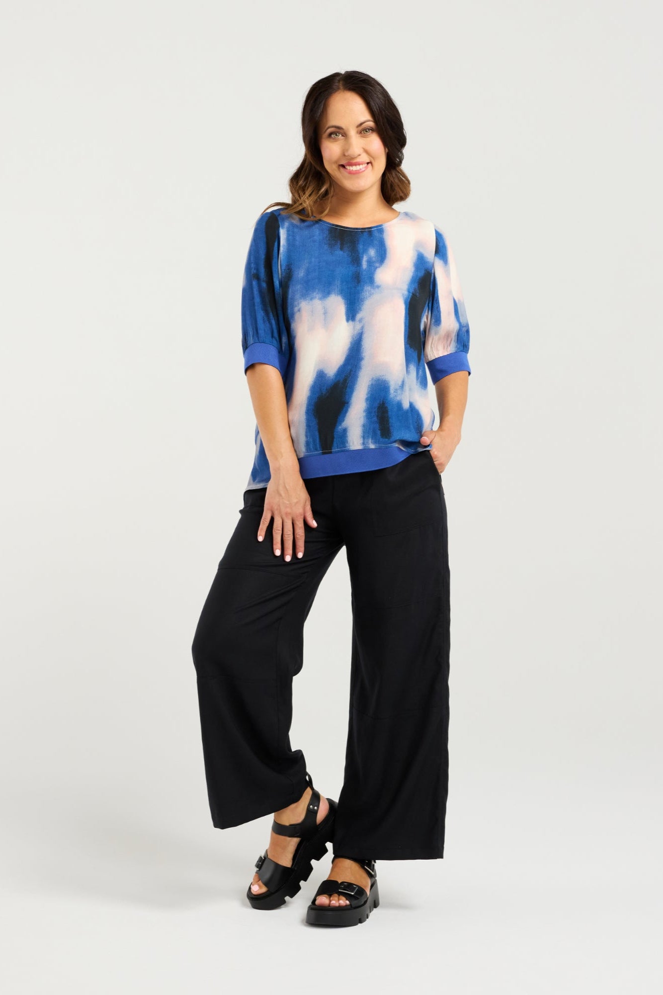 ZAFINA HAVANA TOP - CELESTE - THE VOGUE STORE