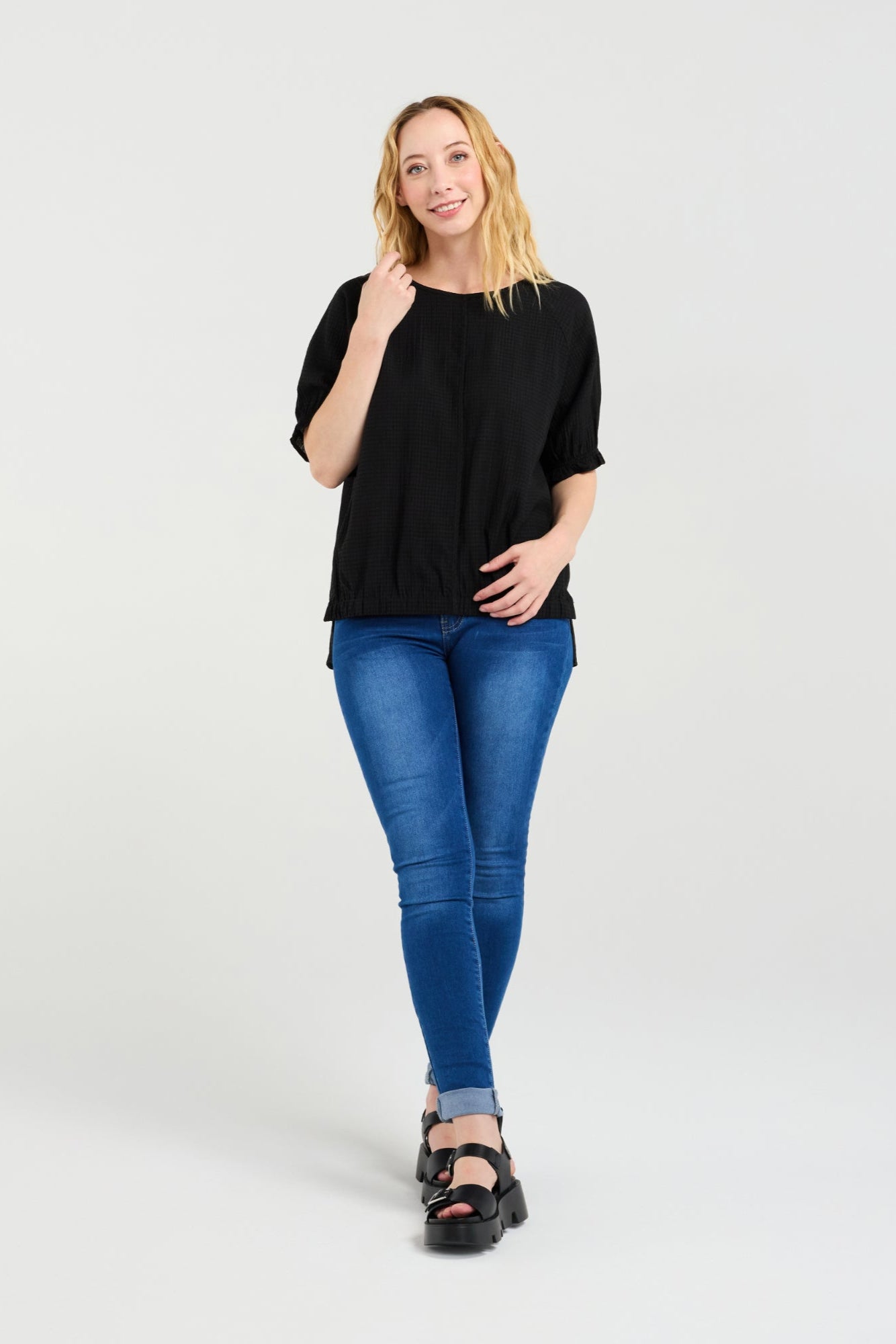 ZAFINA ELLA TOP - BLACK - THE VOGUE STORE
