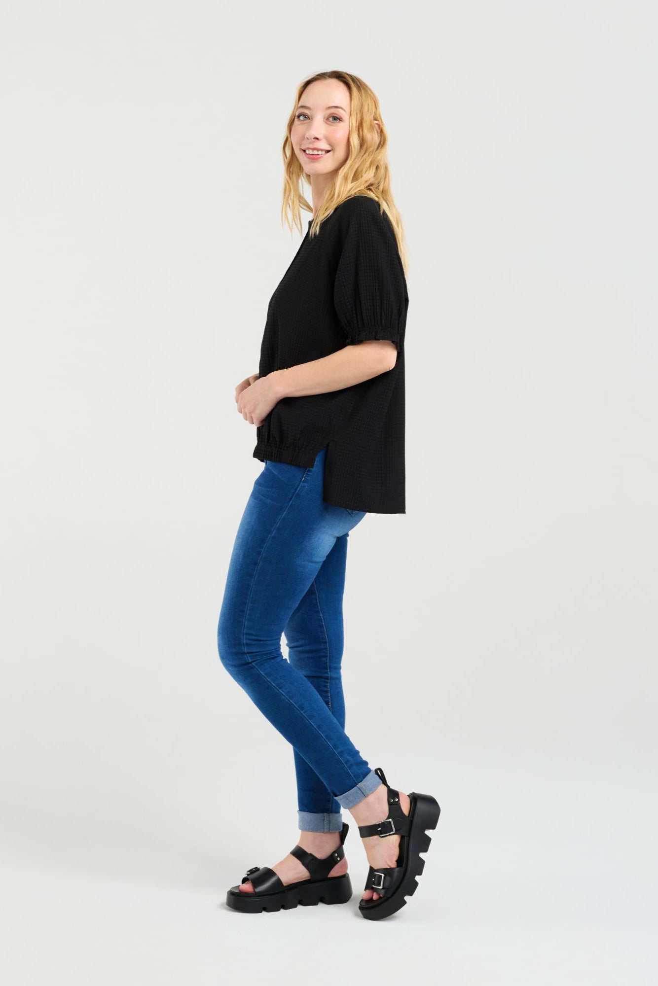 ZAFINA ELLA TOP - BLACK - THE VOGUE STORE