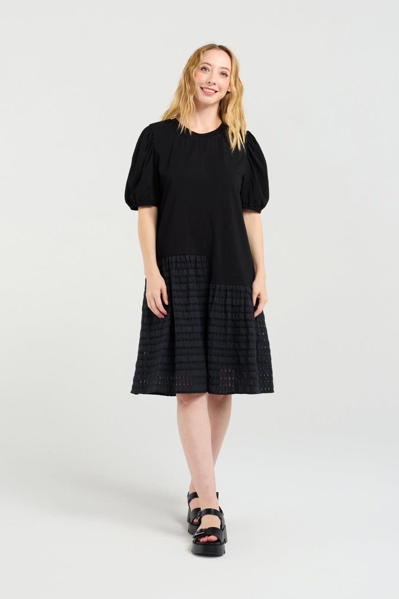ZAFINA EVELYN DRESS - BLACK - THE VOGUE STORE