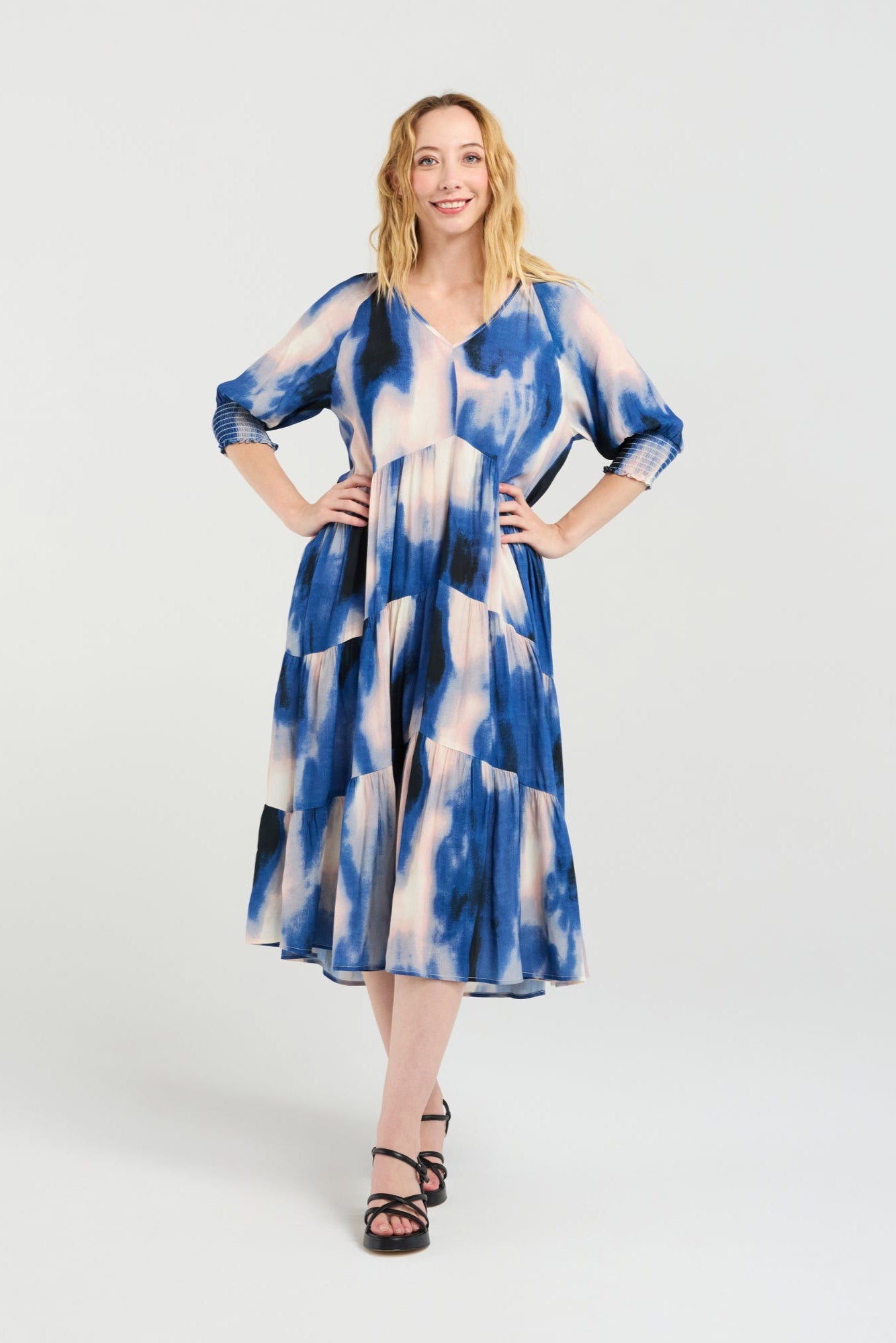 ZAFINA SABRINA DRESS - CELESTE - THE VOGUE STORE