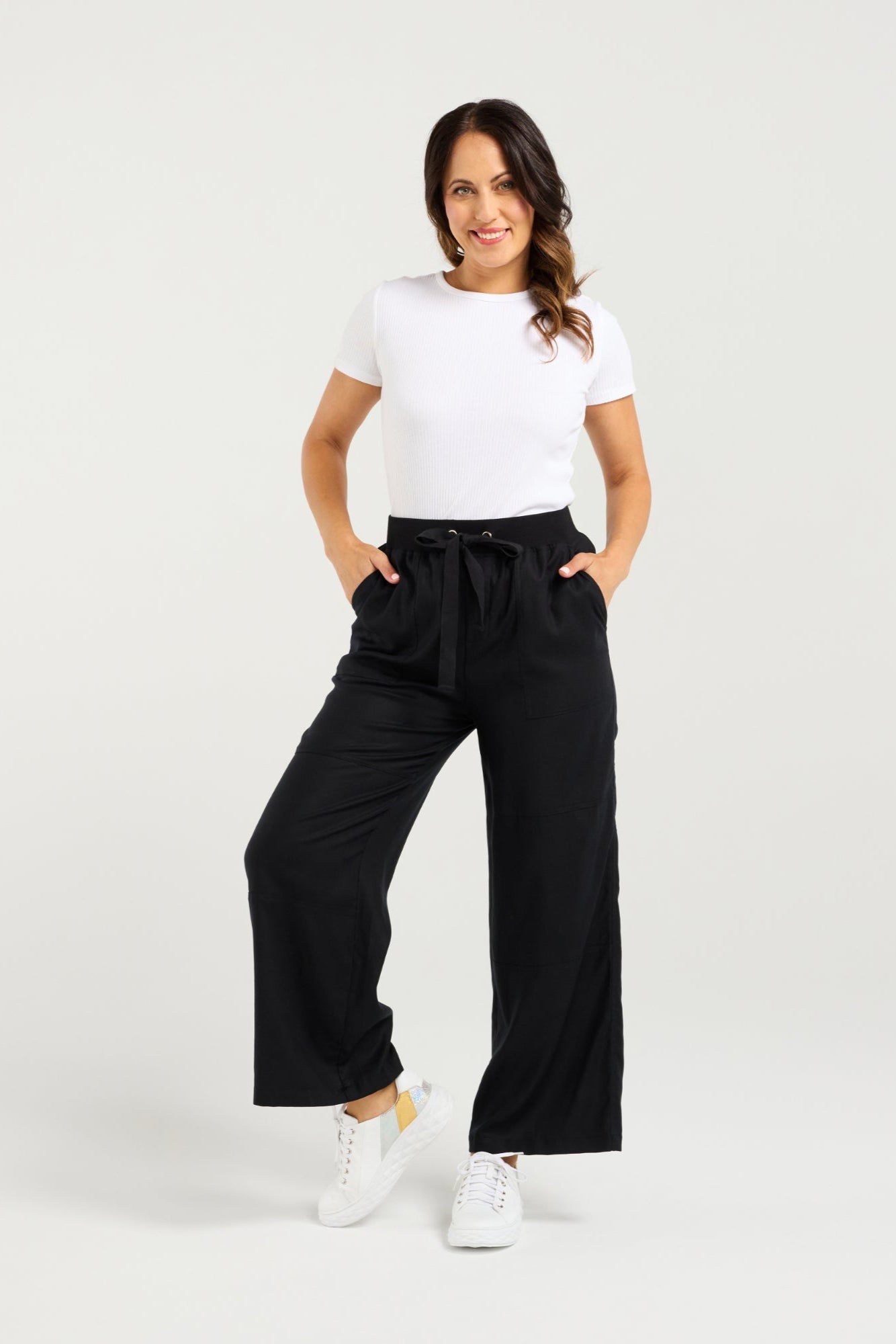 ZAFINA TALLULAH PANT - BLACK - THE VOGUE STORE