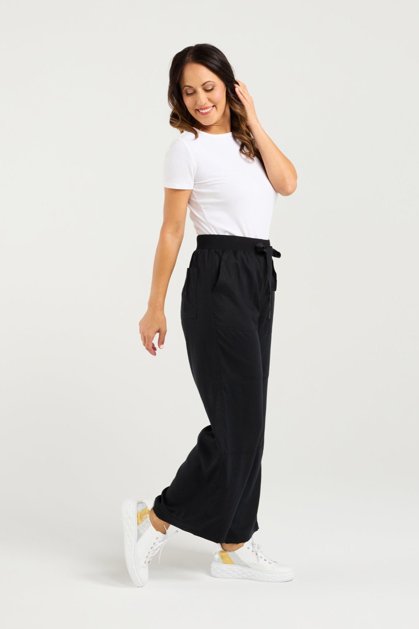 ZAFINA TALLULAH PANT - BLACK - THE VOGUE STORE