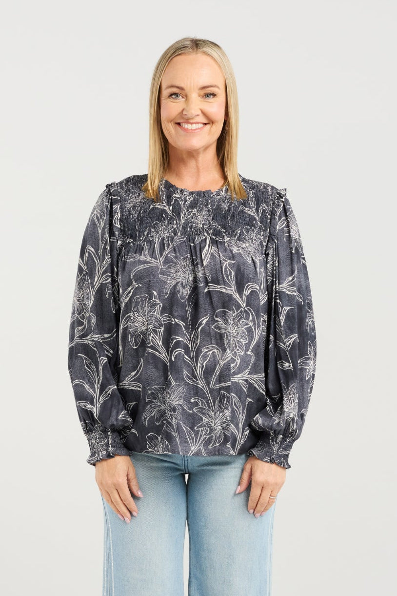 ZAFINA AMARA TOP - STONE LILY - THE VOGUE STORE